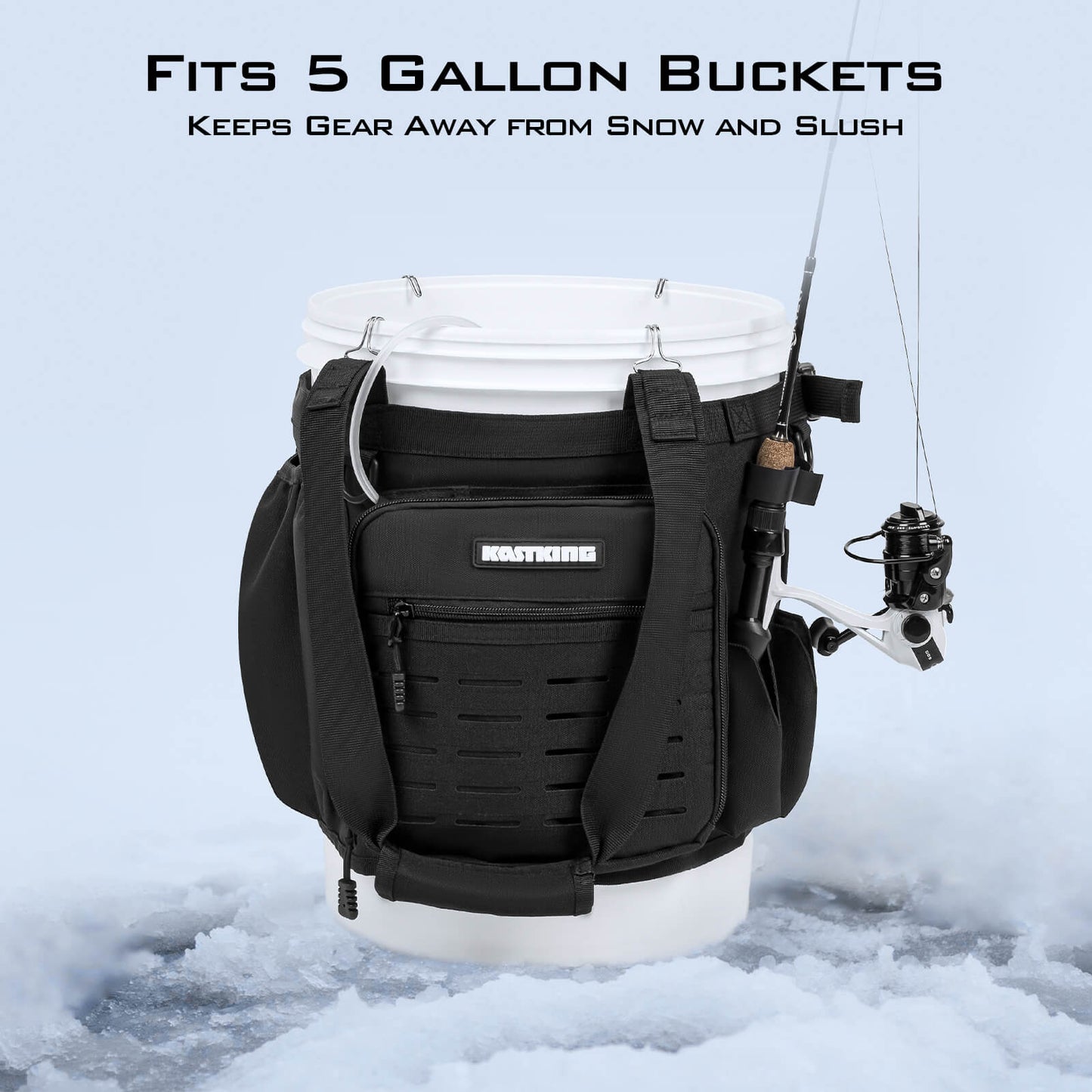 KastKing Karryall Fishing Bucket Organizer for 5 Gallon Bucket