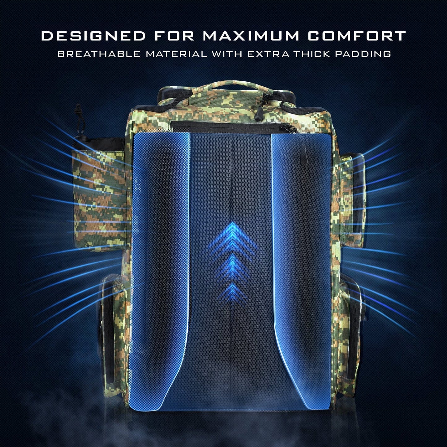 KastKing Bait Boss Fishing Tackle Backpack with Rod Holders 4 Tackle Boxes