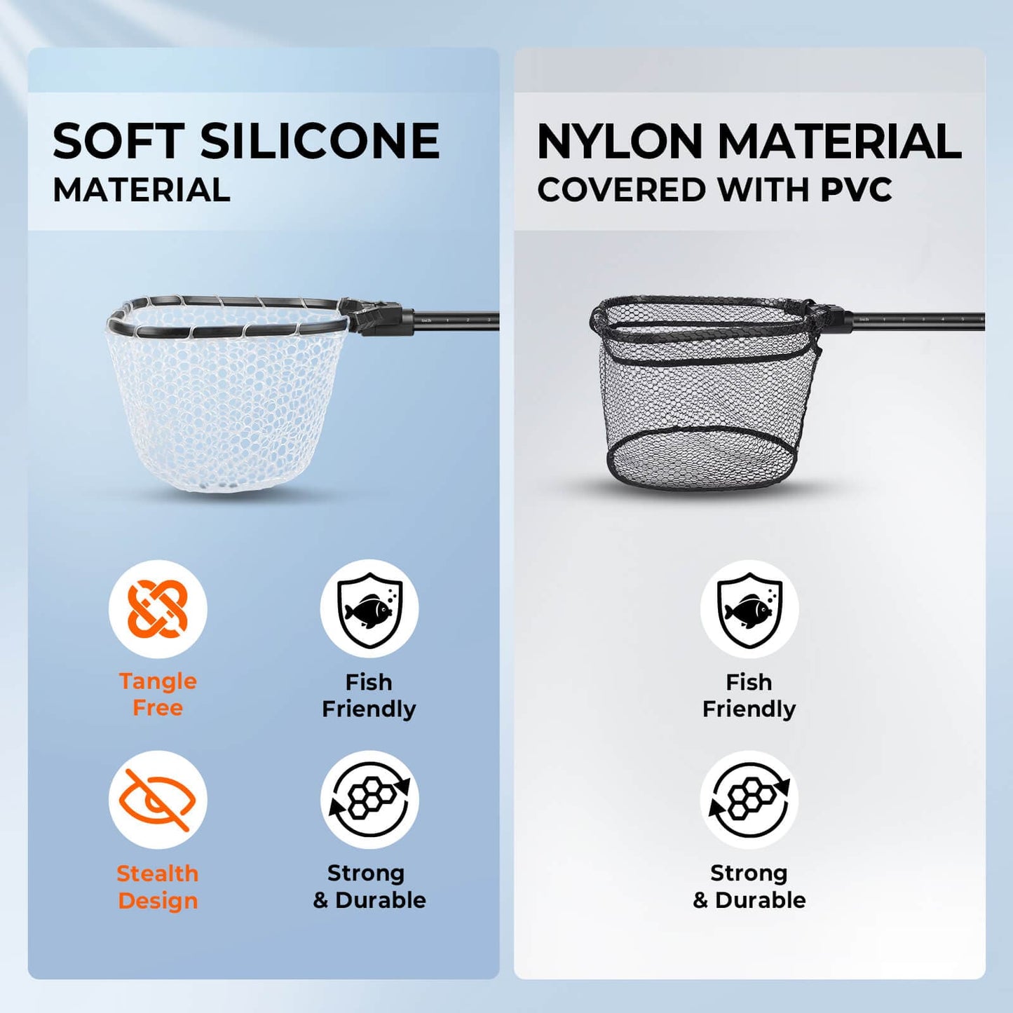 KastKing Brutus Foldable Extendable Fishing Net With Boat Hook