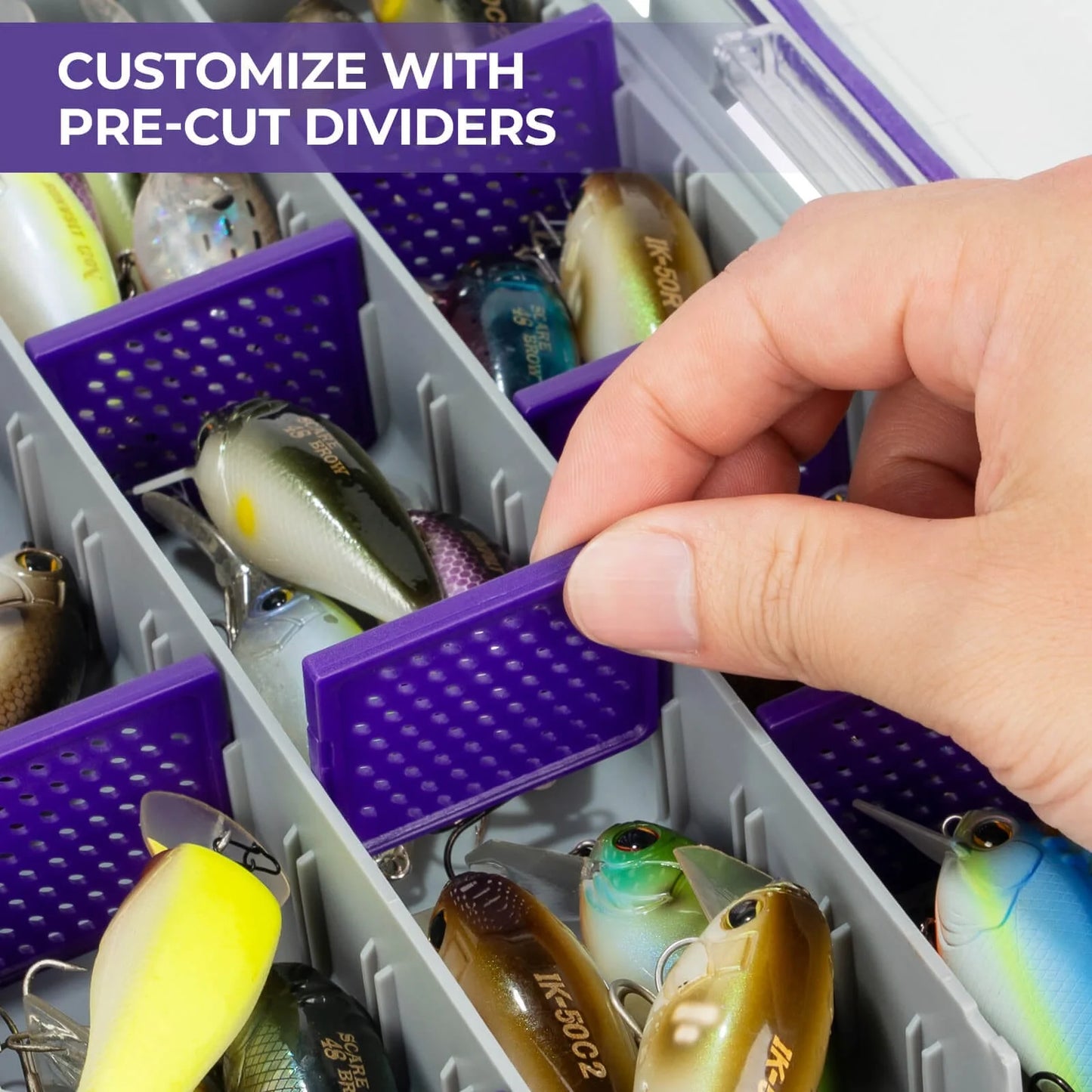 KastKing HyperSeal Waterproof Tackle Box - Purple