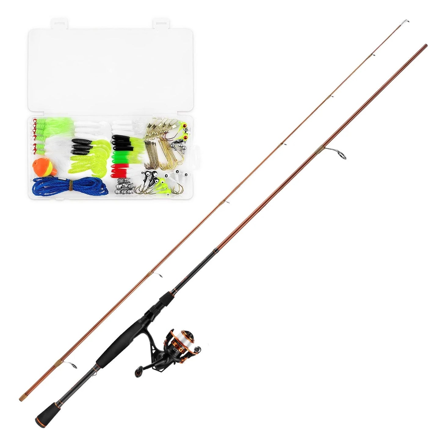 KastKing Brent Chapman Spinning Fishing Rod and Reel Combo with Tackle Kit