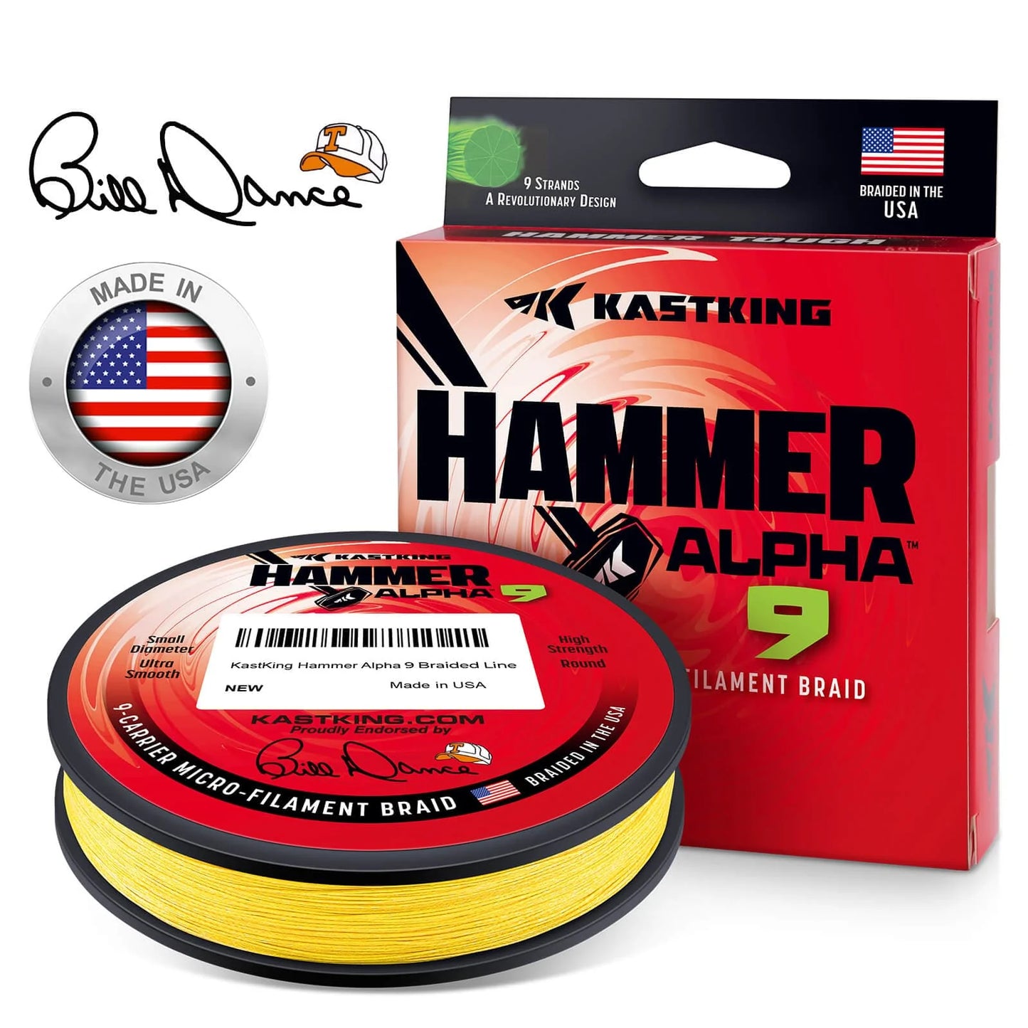 KastKing Hammer Alpha 9 UHMWPE 300Yds Braided Fishing Line