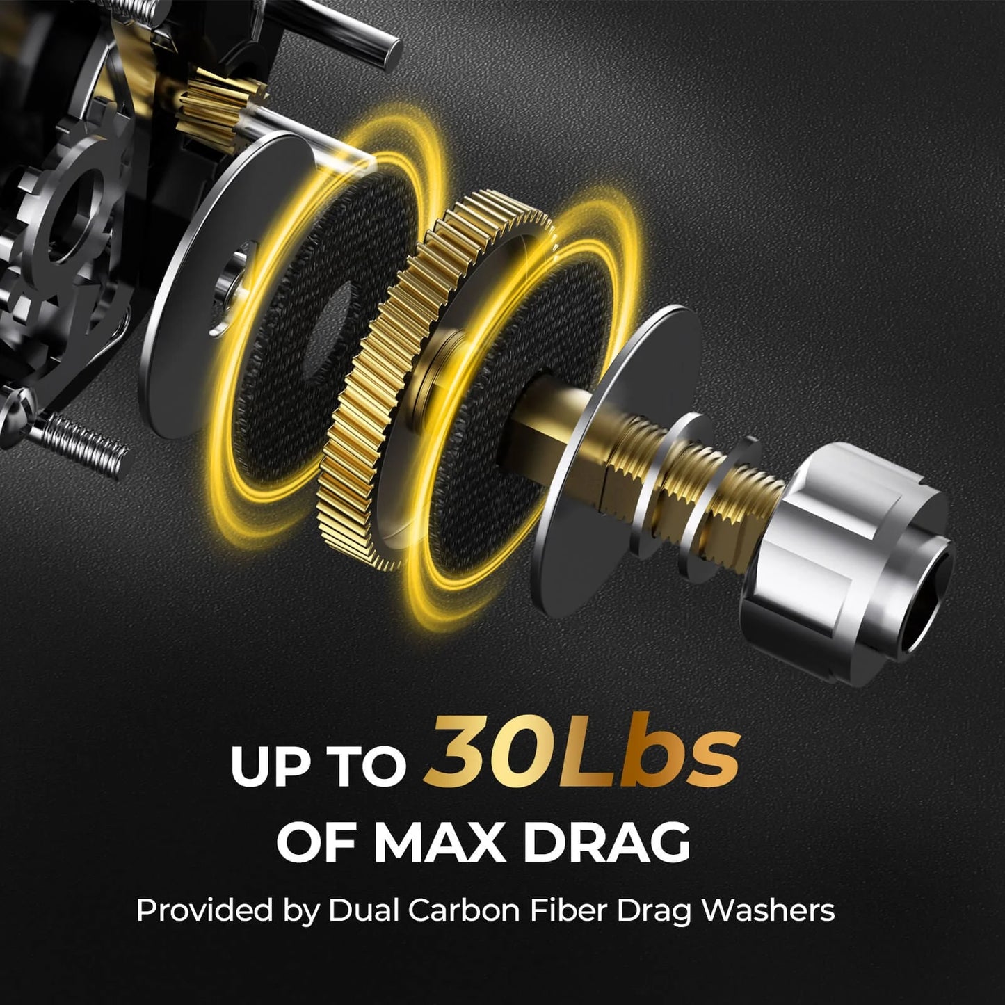 KastKing Rover Round Baitcasting Reel and SuperPower ColorShield Braided Fishing line (Random Color) Combo