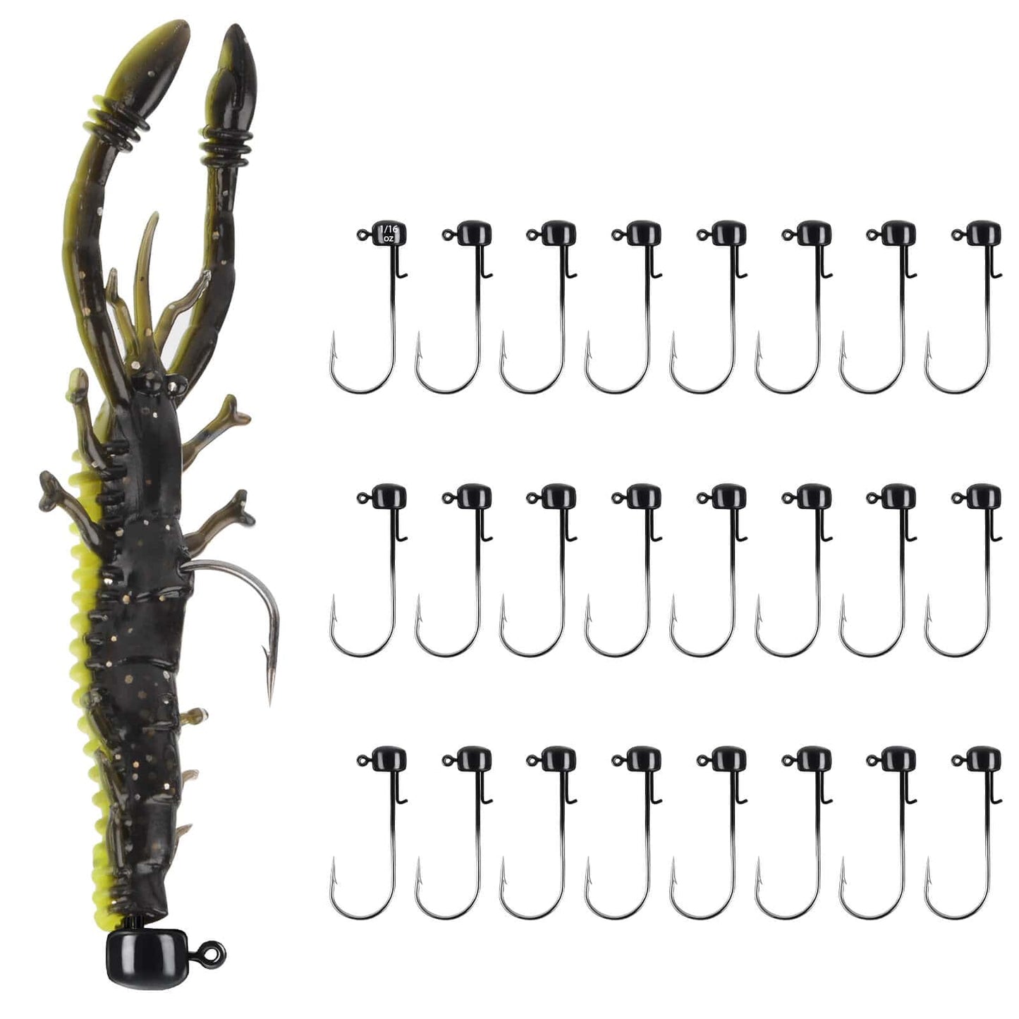 MadBite 24 Pcs Ned Rig Jig Hook Kits