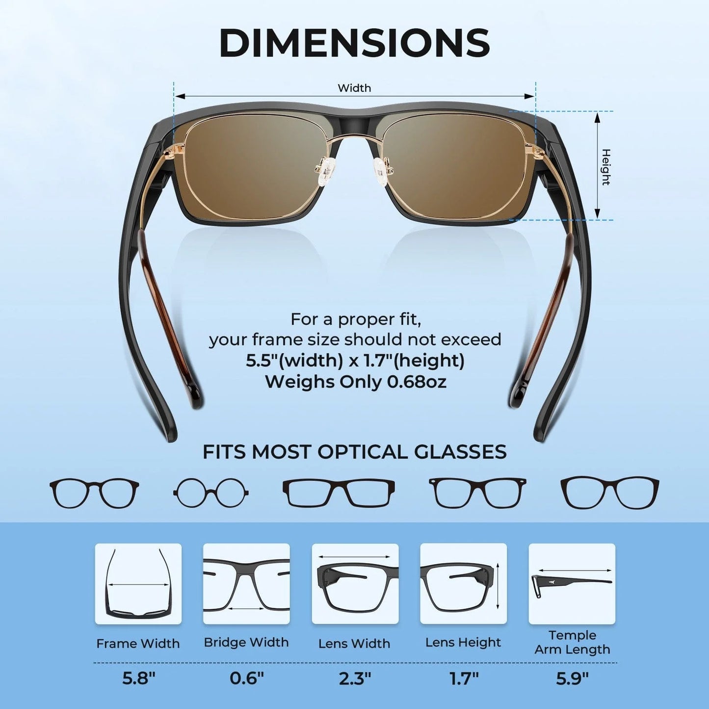 KastKing Molino Fit-Over Polarized Sunglasses