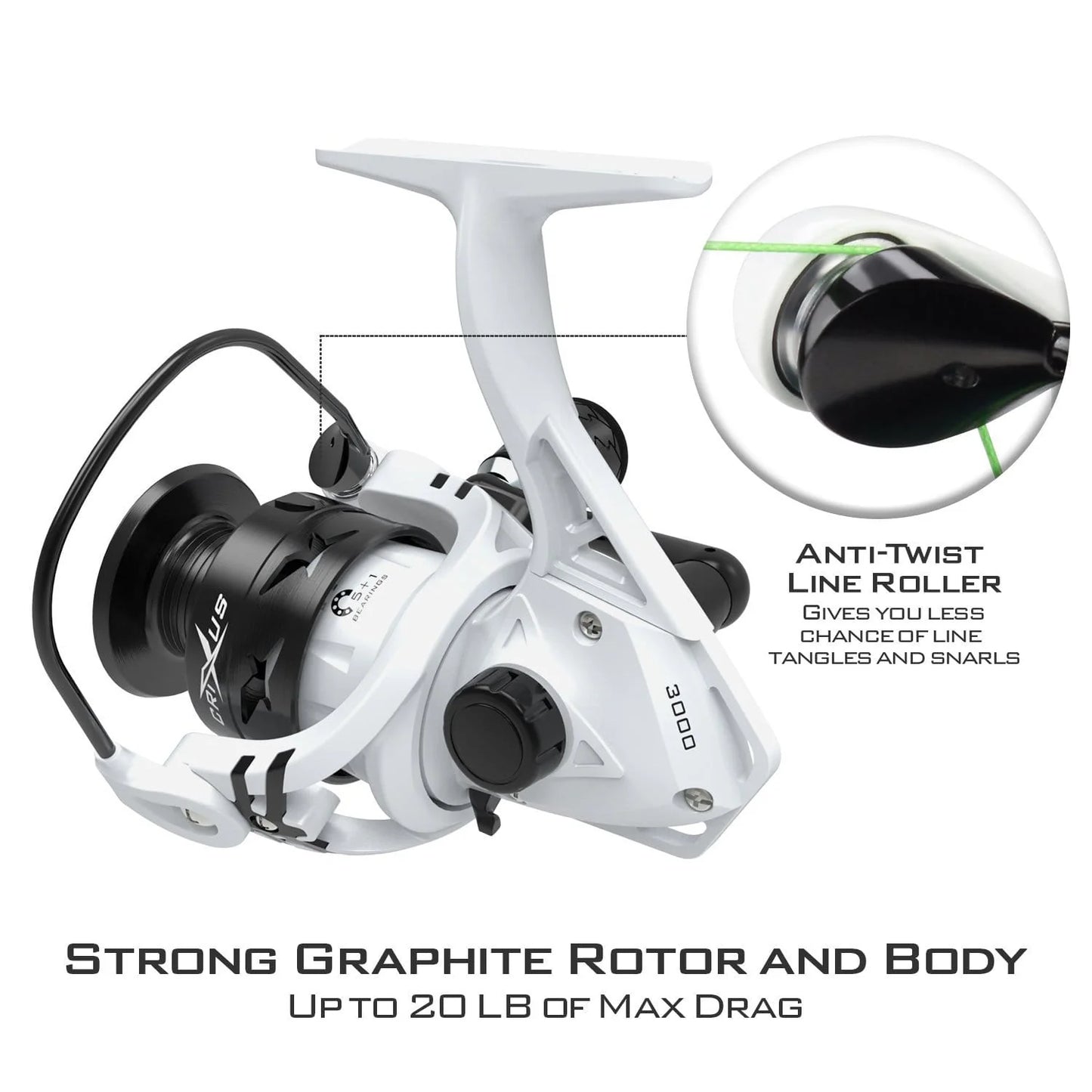 KastKing Crixus Spinning Fishing Rod and Reel Combo