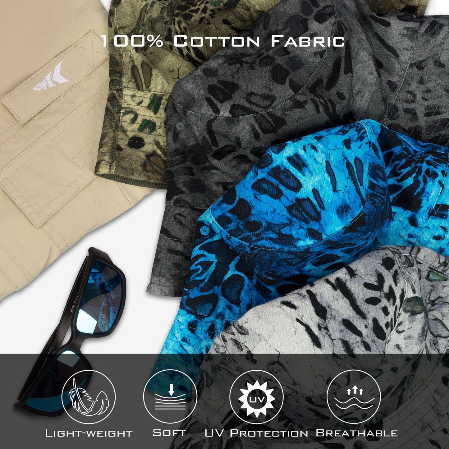 KastKing Sol Armis UPF 50 Bucket Hat for Men and Women [Clearance]