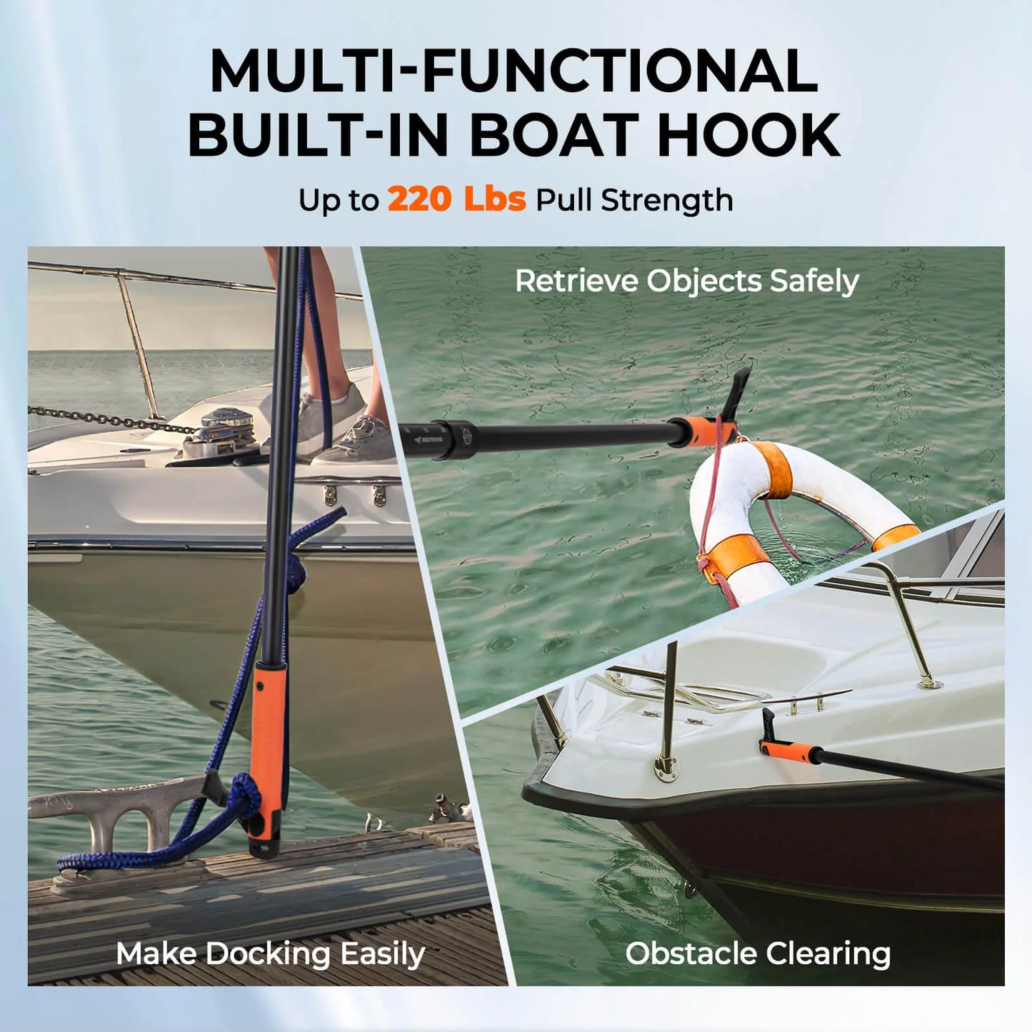 KastKing Brutus Foldable Extendable Fishing Net With Boat Hook