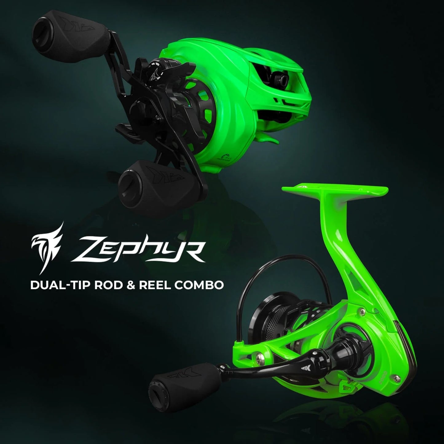 KastKing Zephyr Dual-tip Baitcaster Rod and Reel Combo