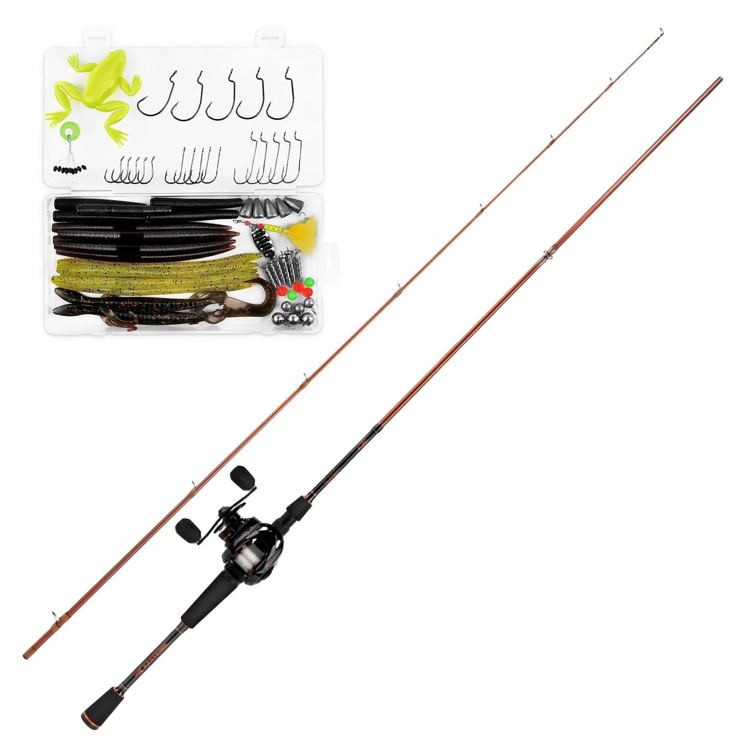 KastKing Brent Chapman Baitcaster Rod and Reel Combo with Tackle Kit