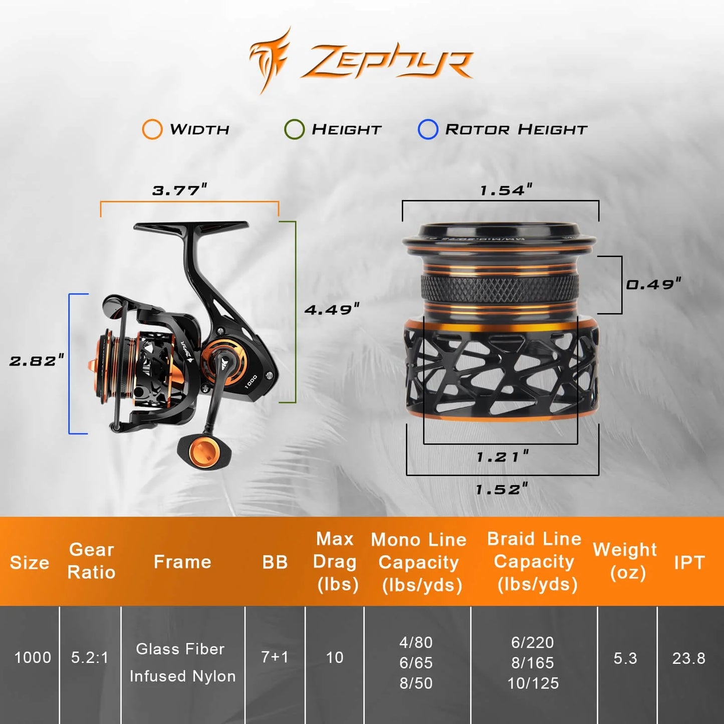 KastKing Zephyr 1000 SFS (Spin Finesse System) Fishing Reel