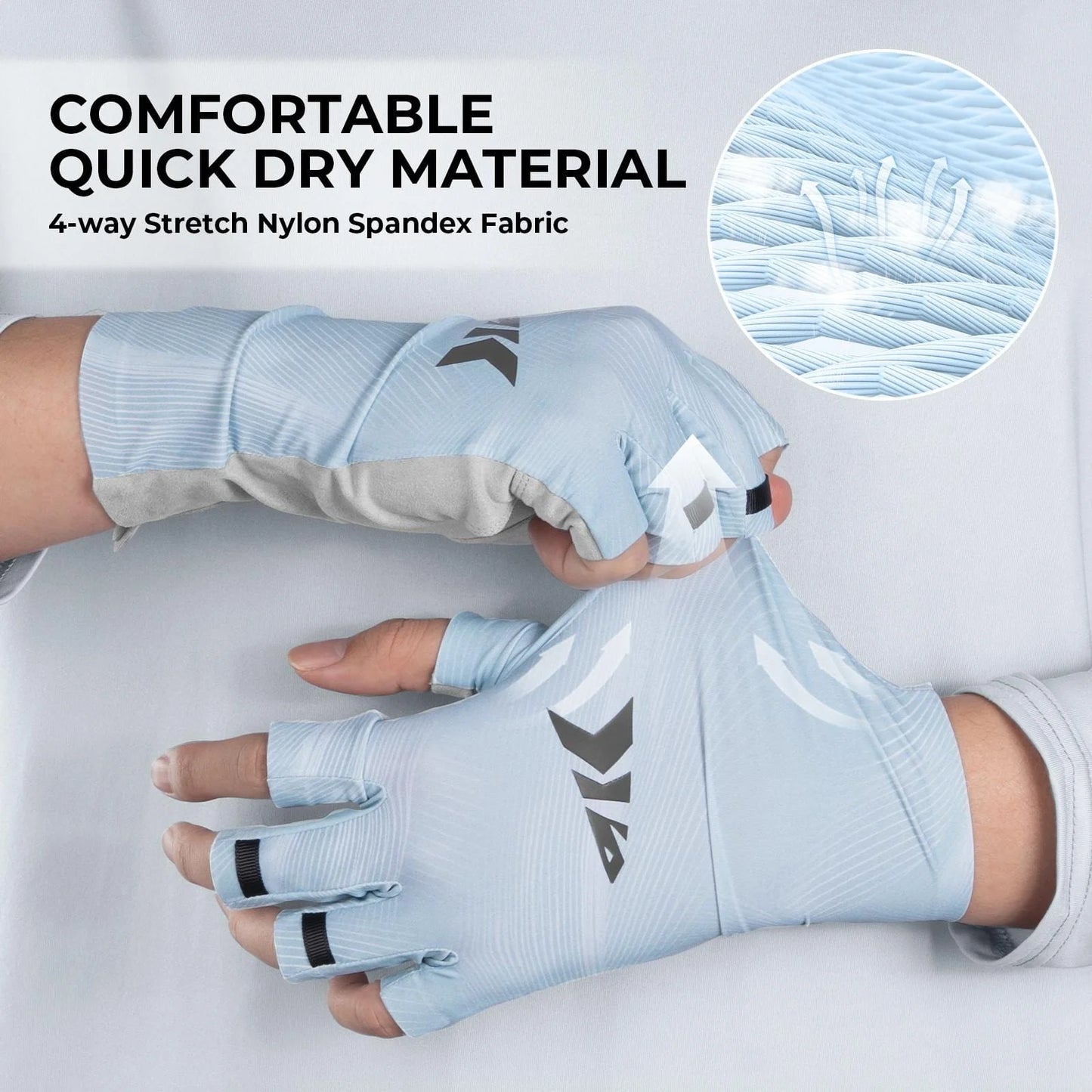 KastKing Ultimate Angler Fingerless SPF Sun Gloves