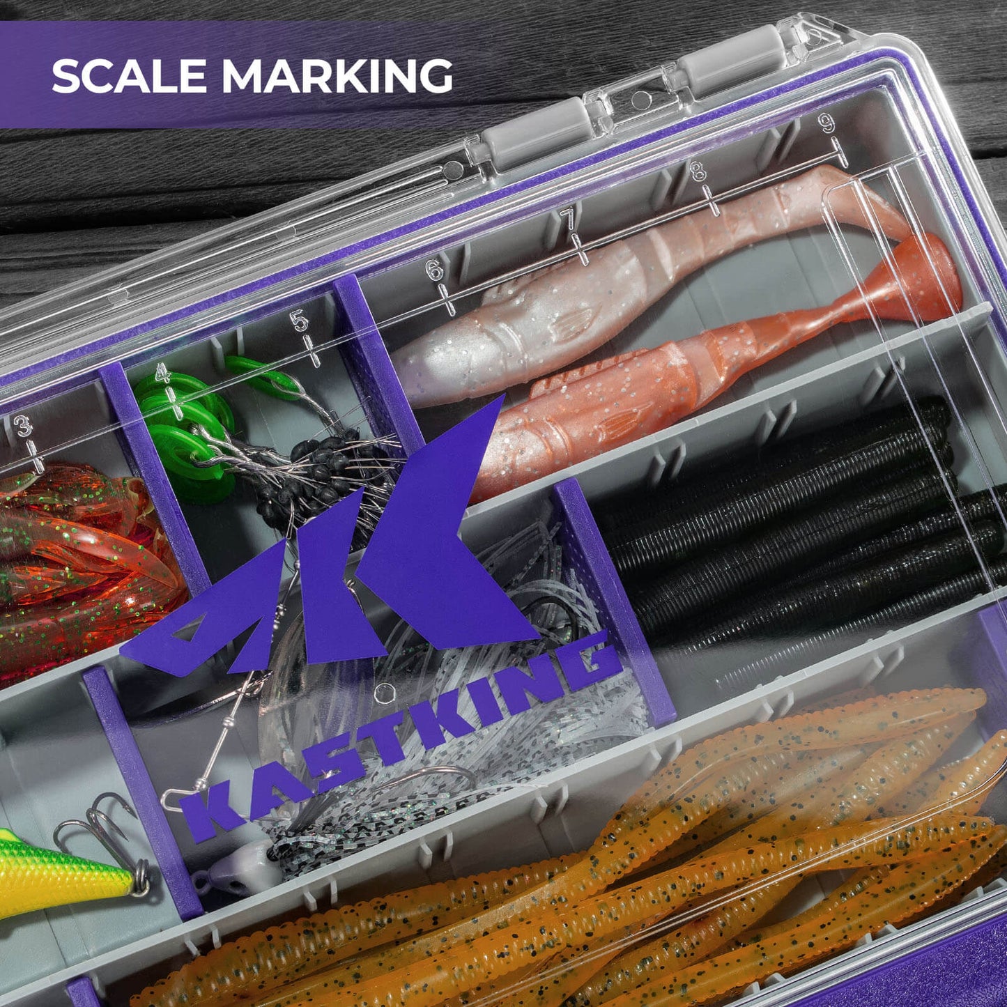 KastKing HyperSeal Waterproof Tackle Box - Purple