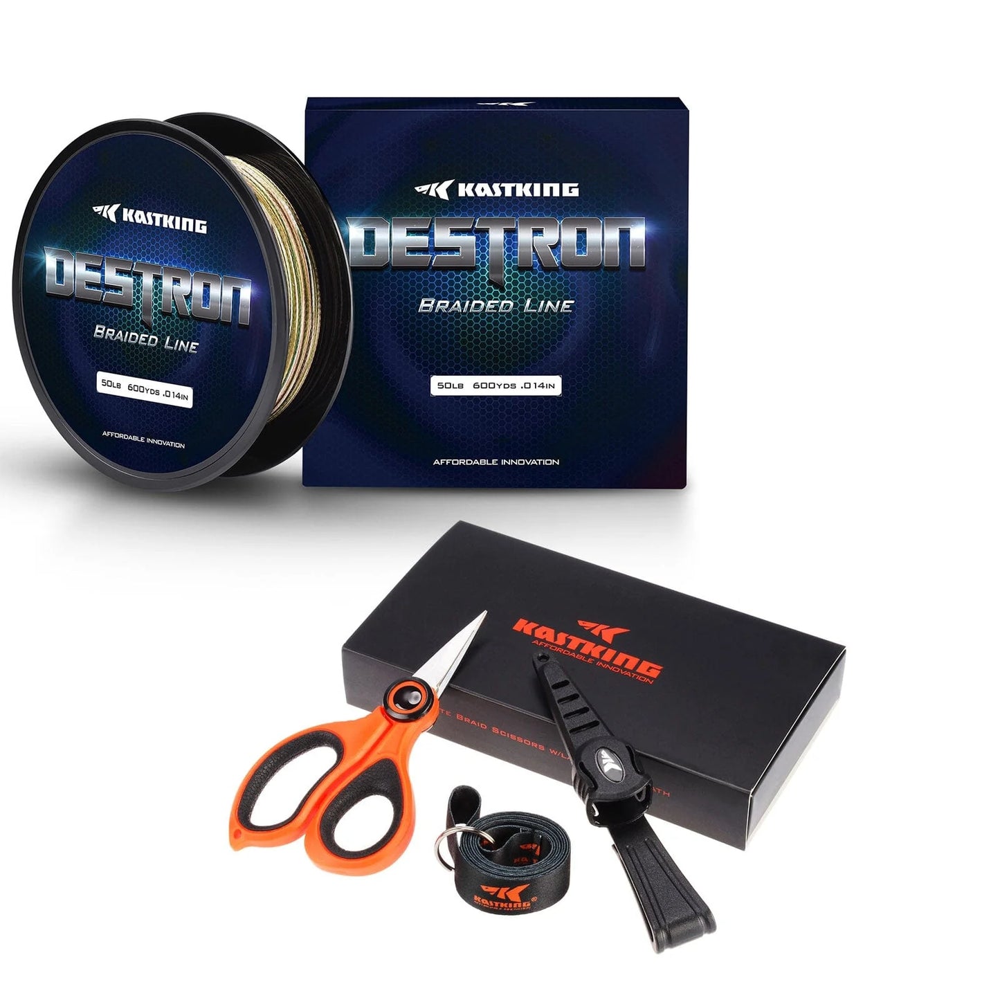 KastKing Destron Braided Fishing Line 150 yards and Fishing Line Scissors Combo