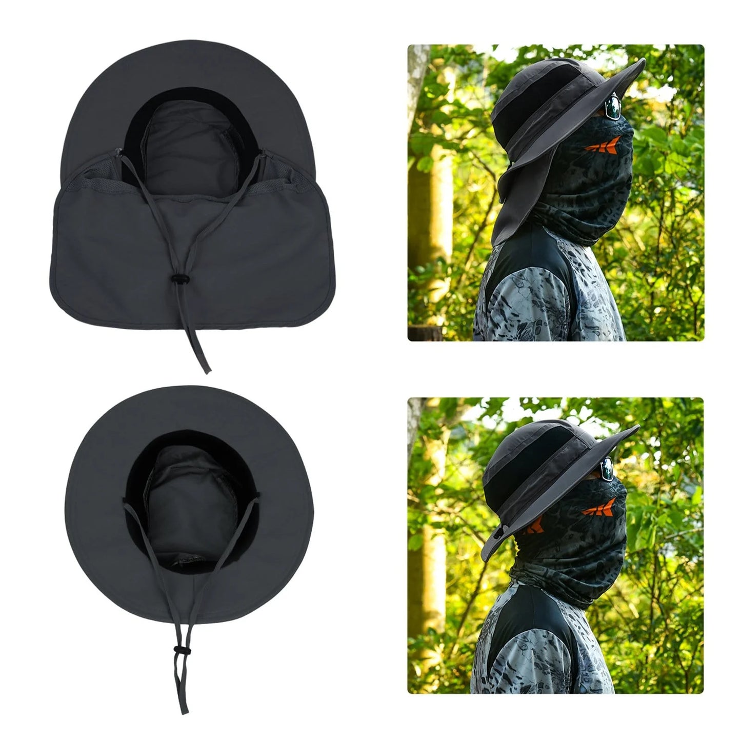 KastKing UPF 50 Boonie Hat Fishing Hat with Removable Neck Shield