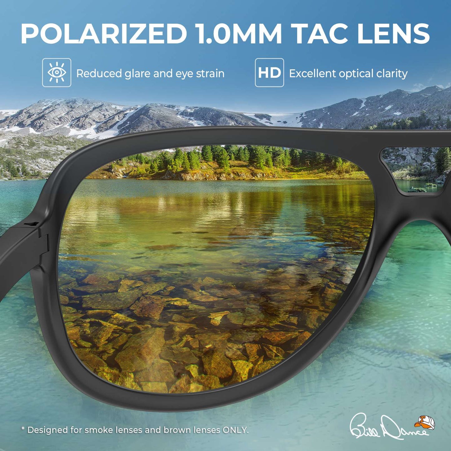 KastKing Bill Dance Mulberry Creek 3 Shades of Fishing Sunglasses Kit