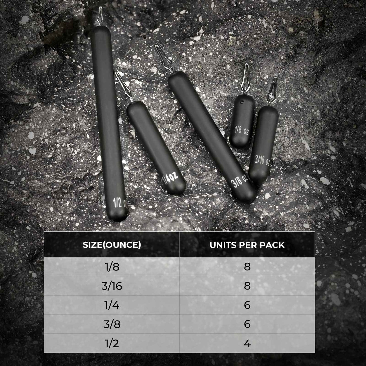 MadBite Tungsten Drop Shot Cylinder Weights