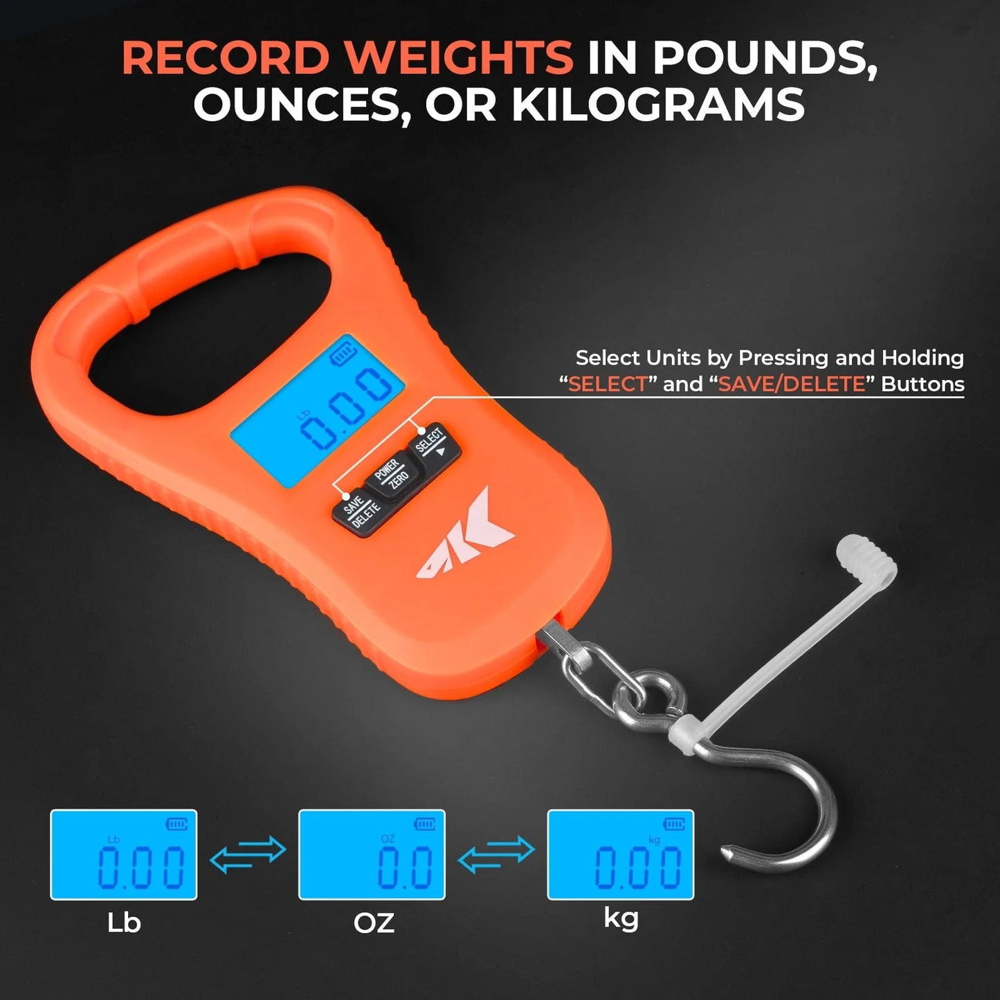 KastKing ToughTide USB Charging Fishing Scale & Lip Grip Combo