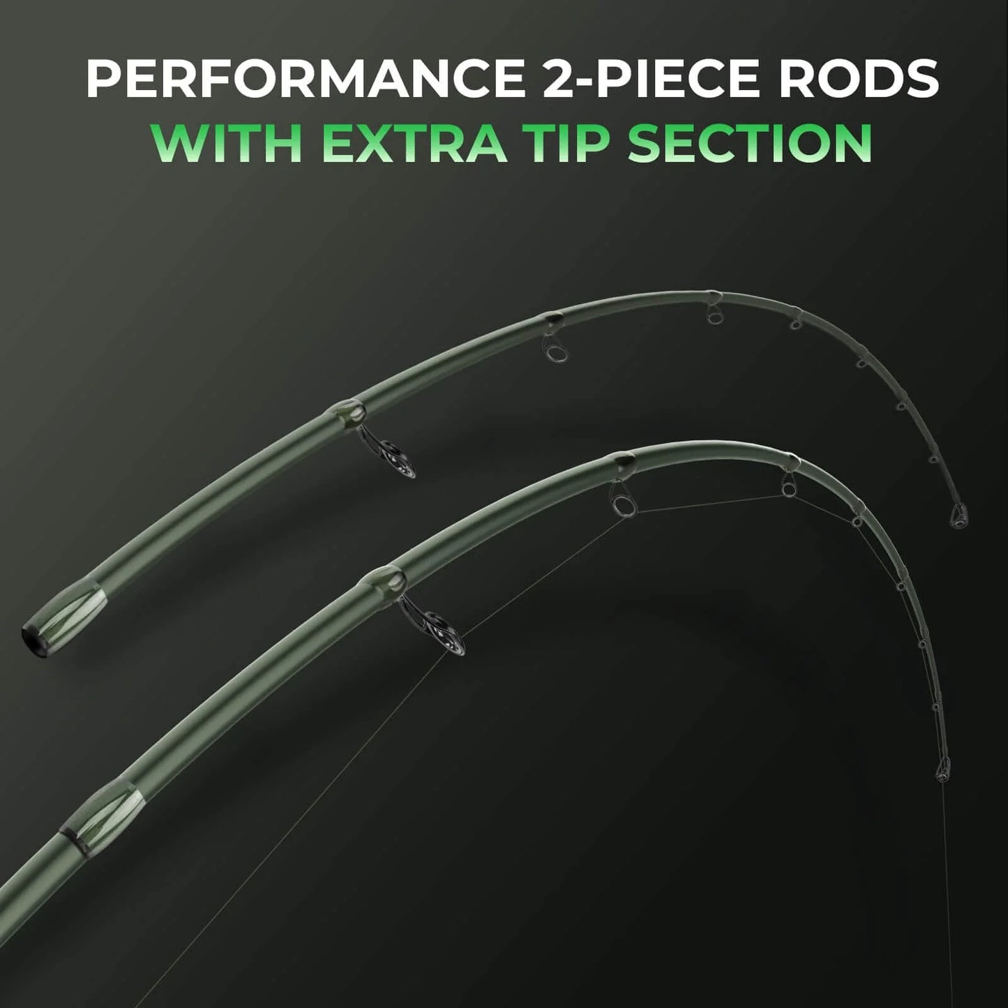 KastKing Spartacus II Twin-Tip Spinning Fishing Rod and Reel Combo