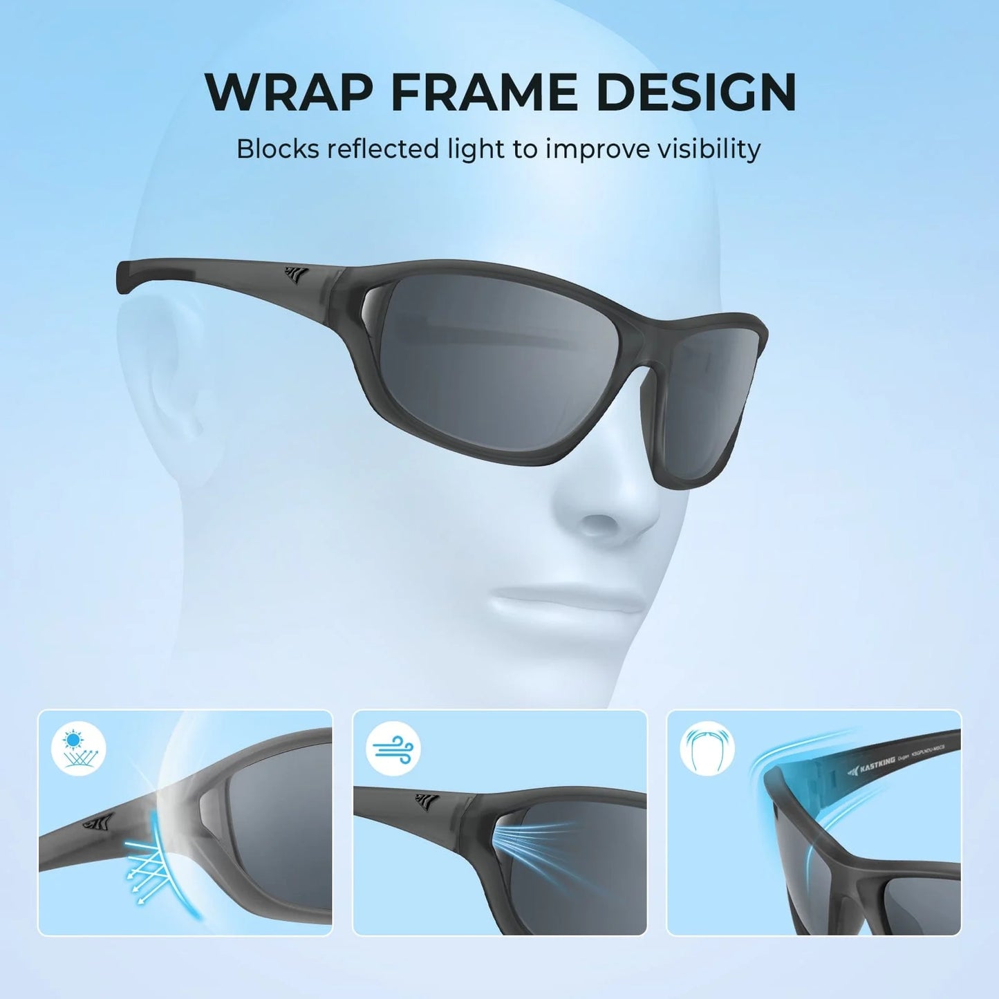 KastKing 3-Pack Polarized Fishing Sunglasses