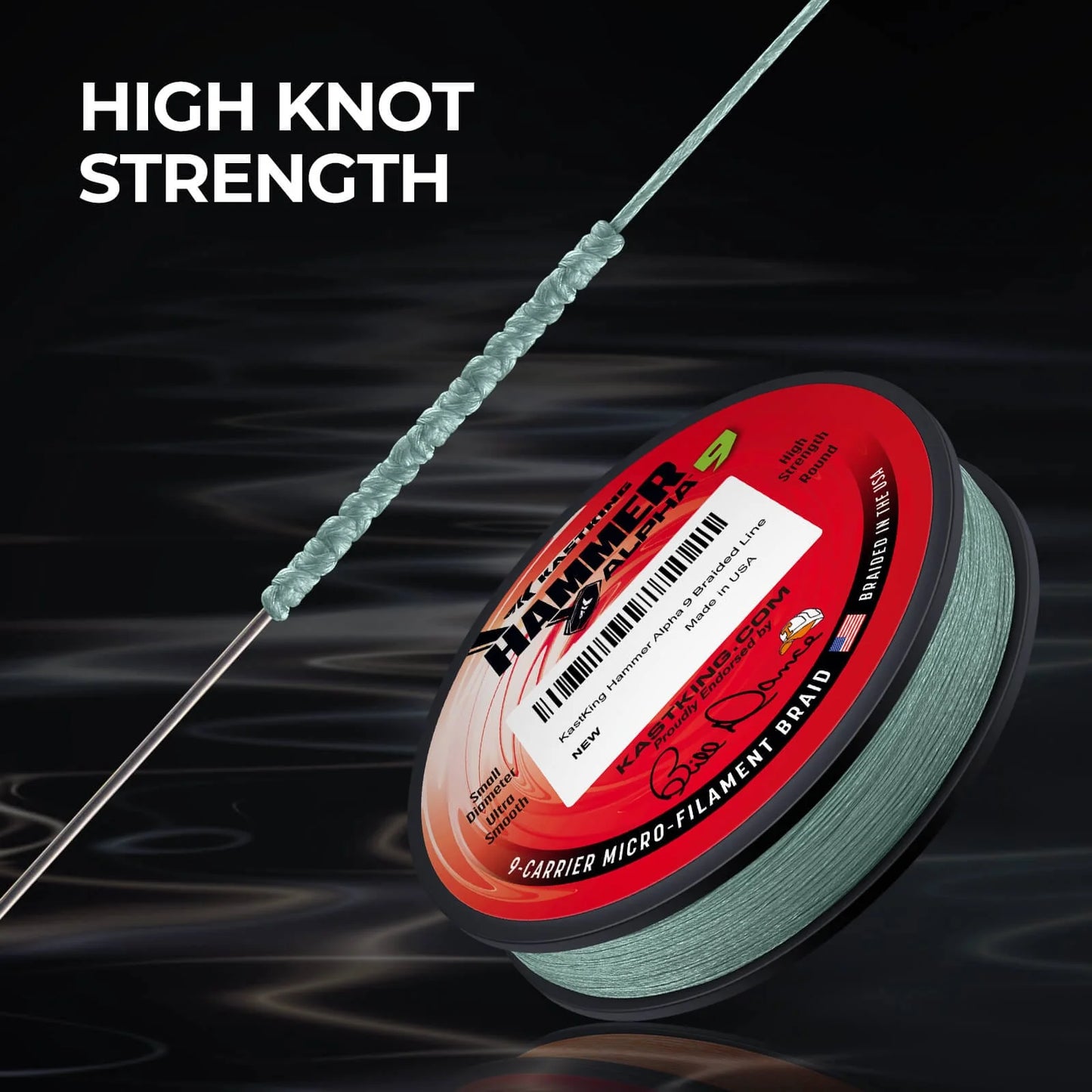 KastKing Hammer Alpha 9 UHMWPE 300Yds Braided Fishing Line