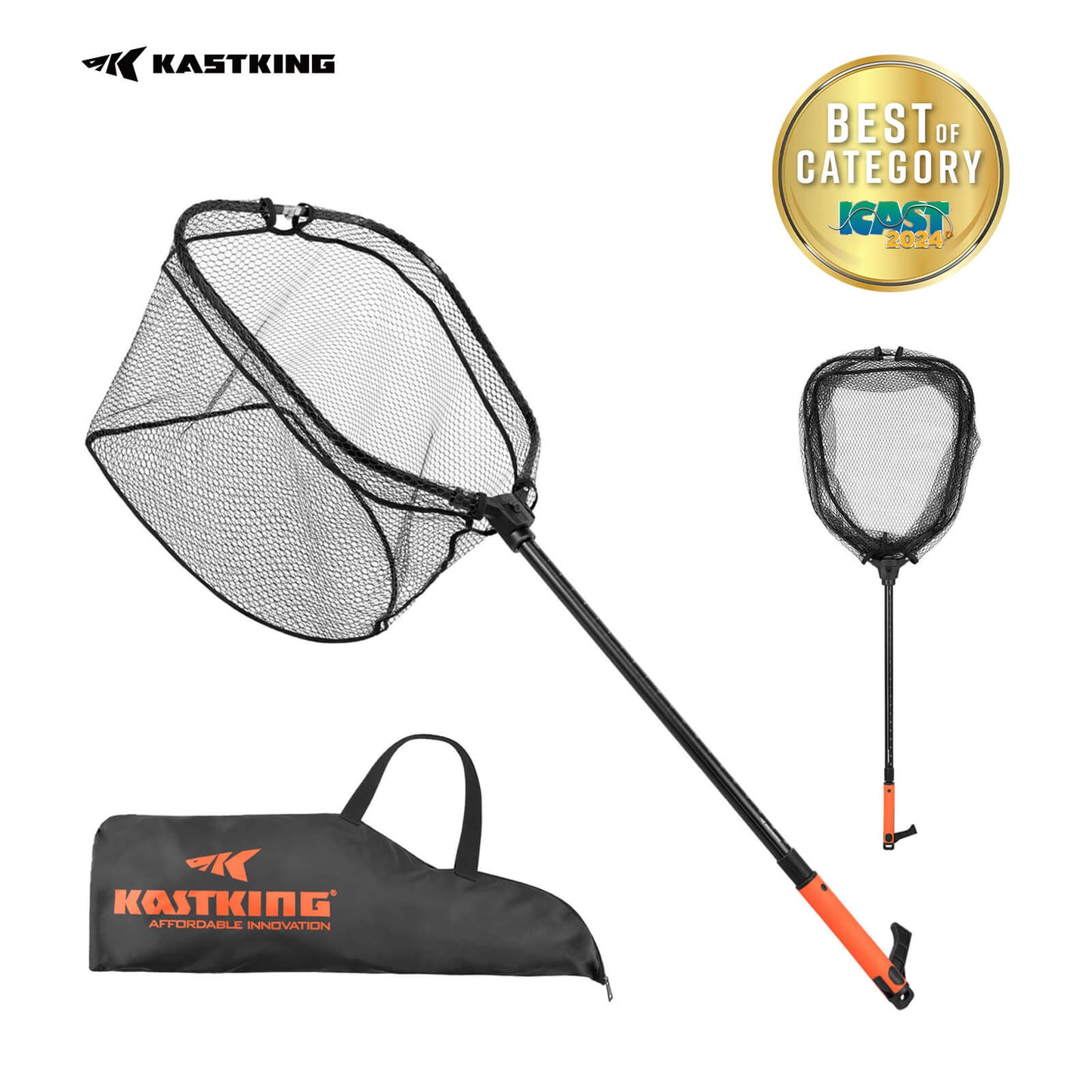 KastKing Brutus Foldable Extendable Fishing Net With Boat Hook