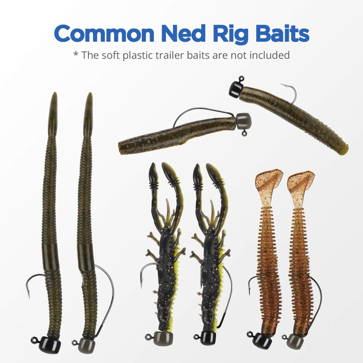 MadBite 24 Pcs Ned Rig Jig Hook Kits