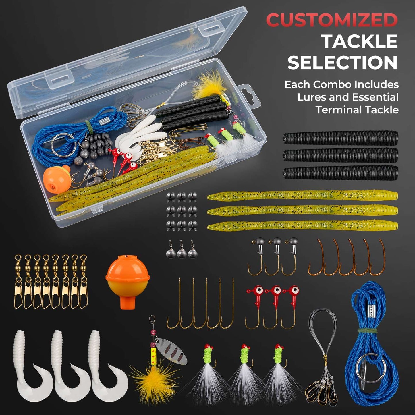 KastKing Brutus SpinCast Rod and Reel Combo with Tackle Kit