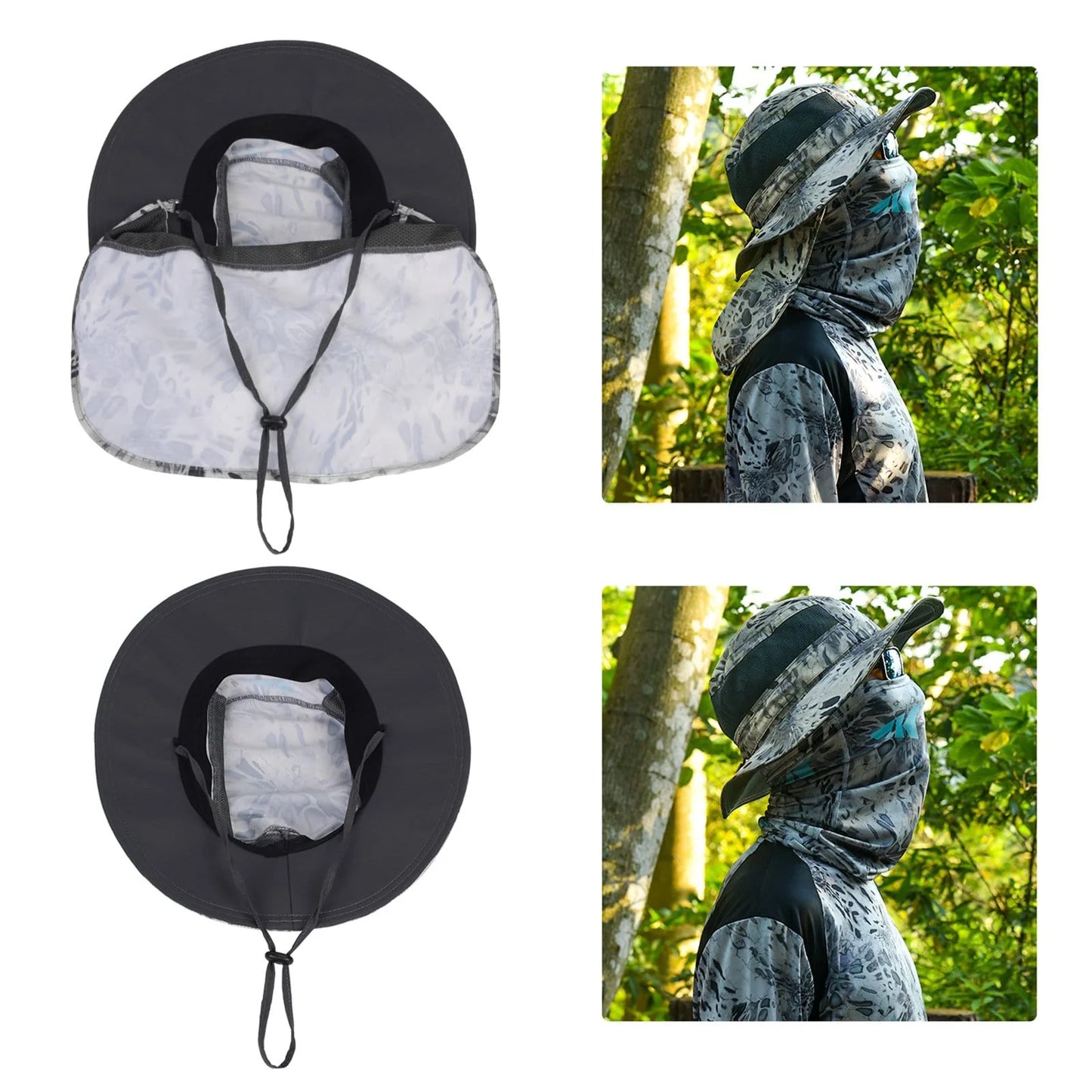 KastKing UPF 50 Boonie Hat Fishing Hat with Removable Neck Shield