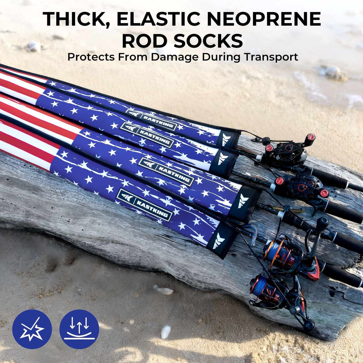 KastKing MeshGuard Neoprene Rod Socks