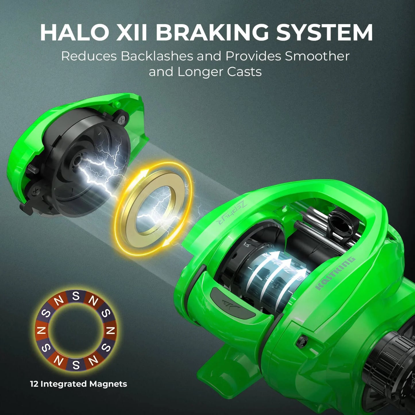 KastKing Zephyr Dual-tip Baitcaster Rod and Reel Combo