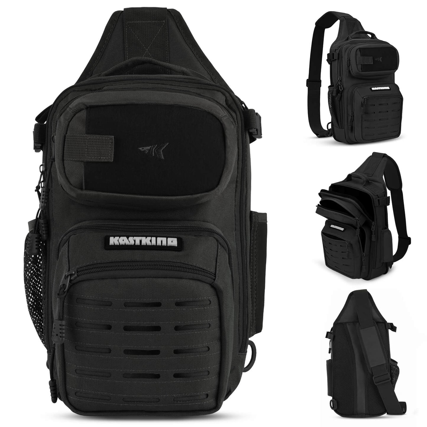 KastKing BlowBak Tactical Fishing Sling Tackle Storage Bag and Utility Tackle Boxes Combo