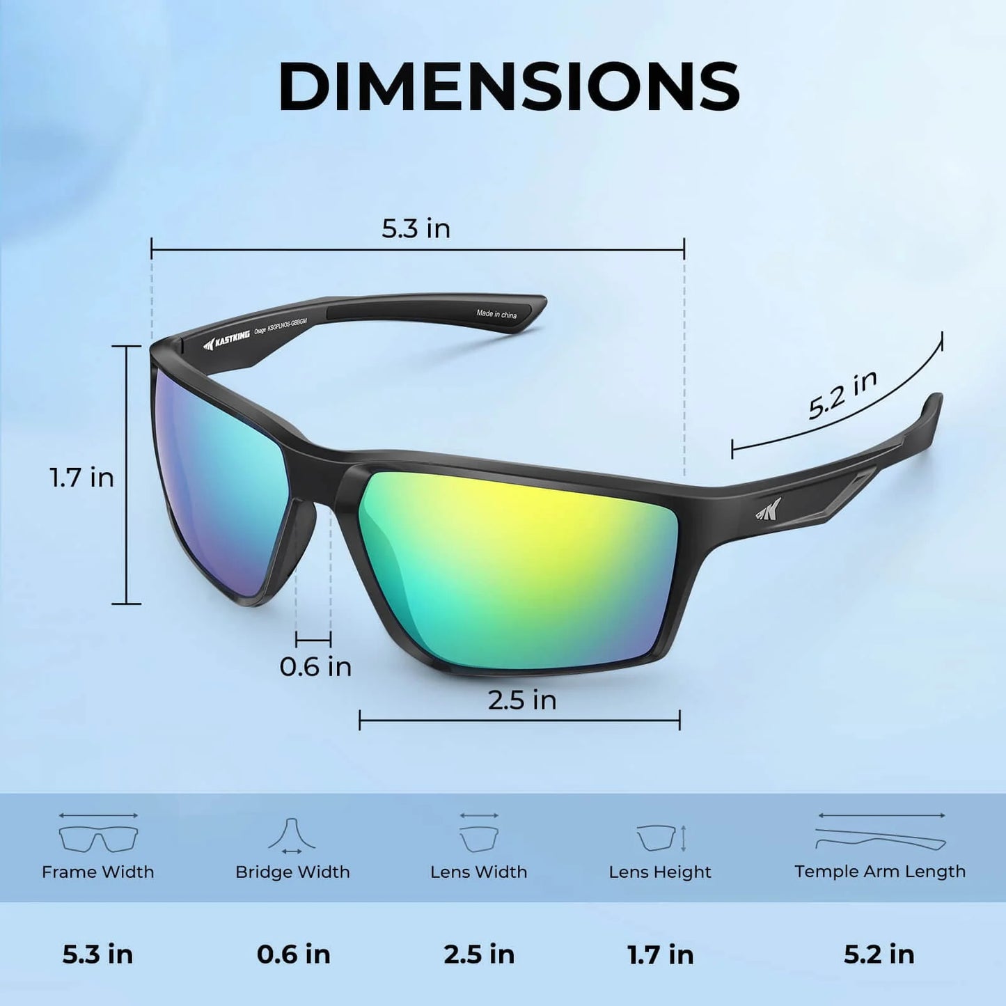 KastKing Osage Polarized Sport Sunglasses for Men and Women