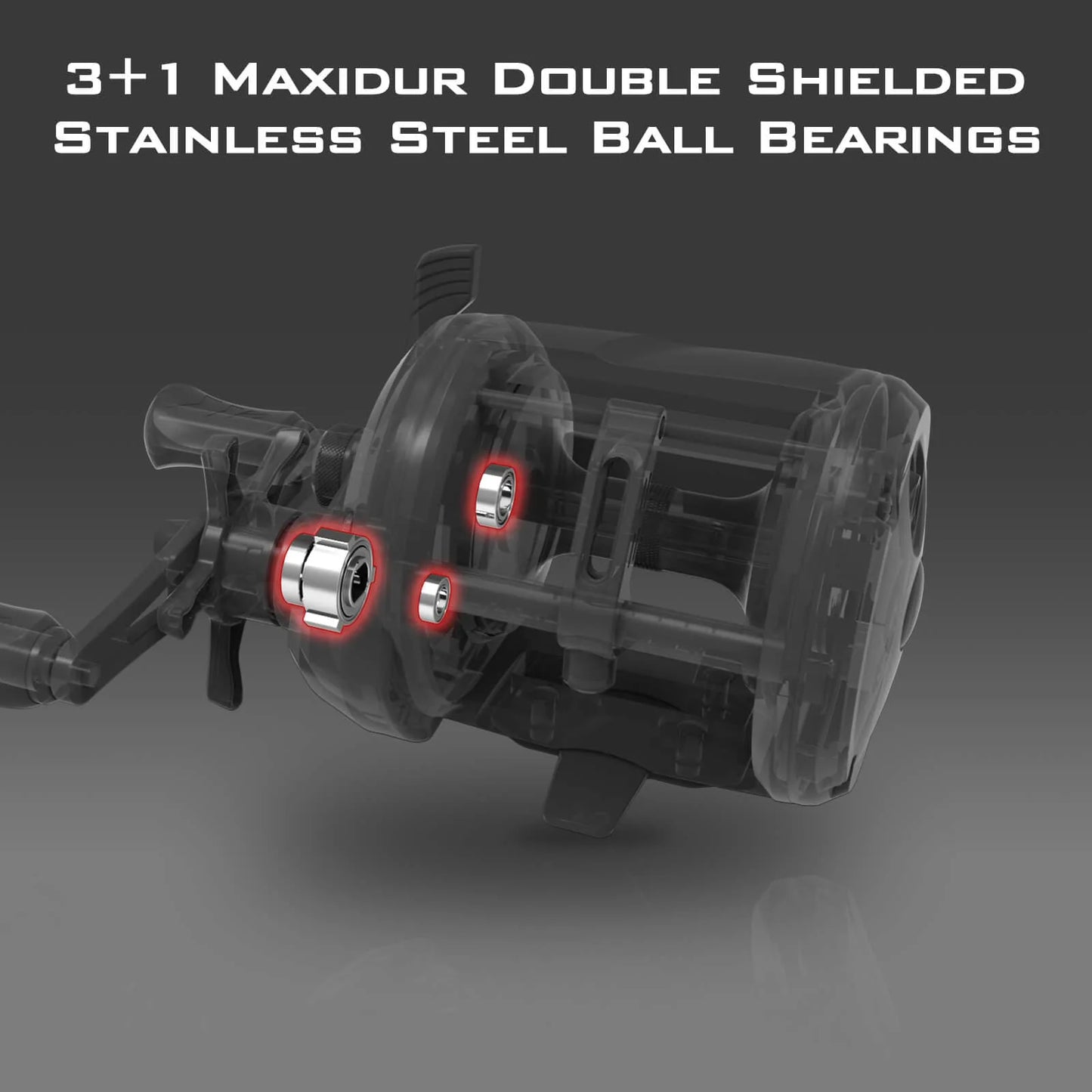 KastKing ReKon Round Baitcasting Reel and SuperPower ColorShield Braided Fishing line (Random Color) Combo