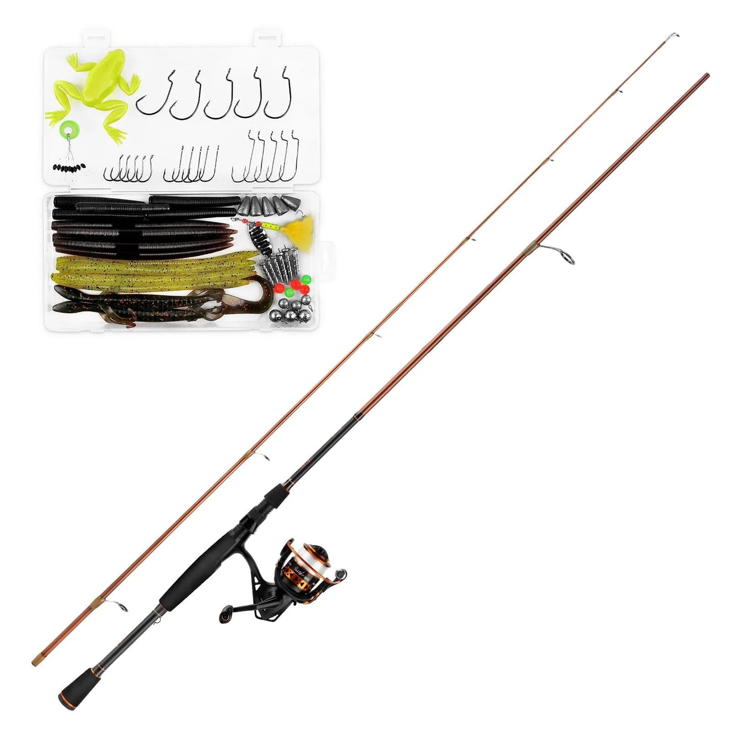 KastKing Brent Chapman Spinning Fishing Rod and Reel Combo with Tackle Kit