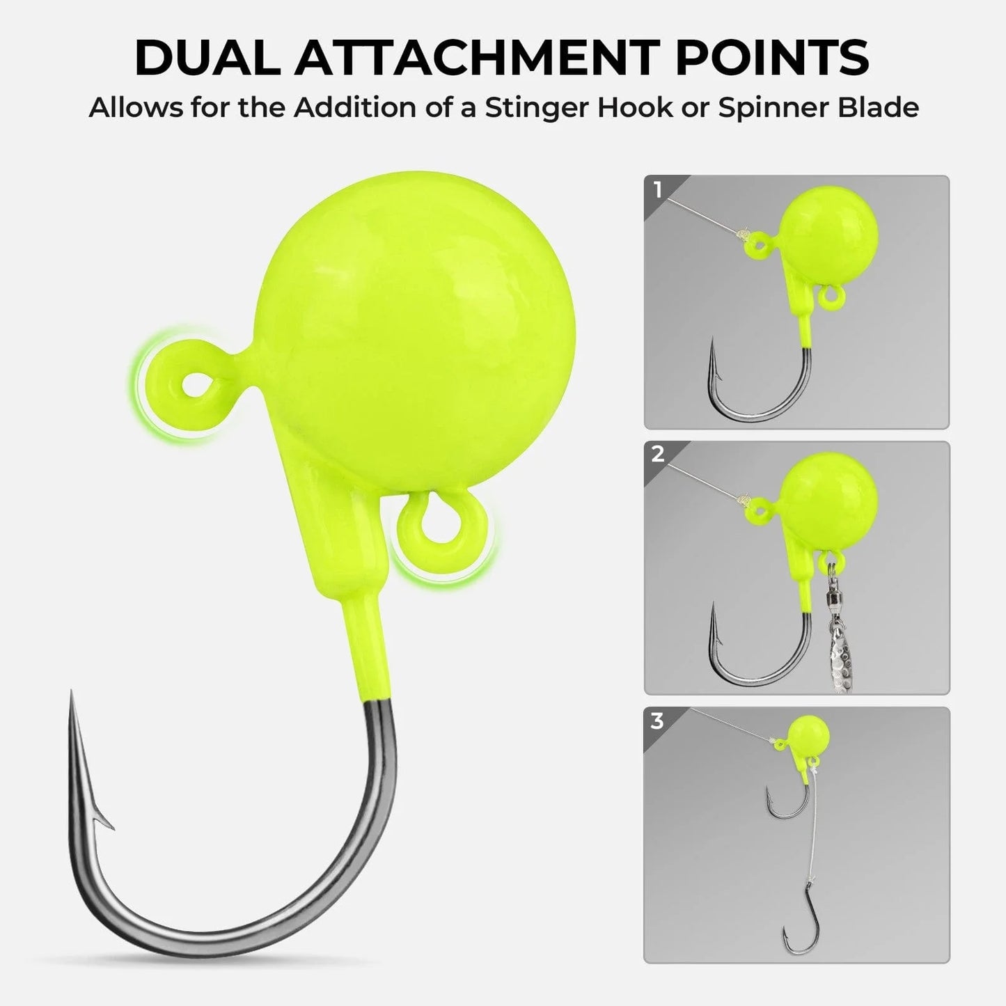 MadBite Dead Drop Jig Heads for Fishing