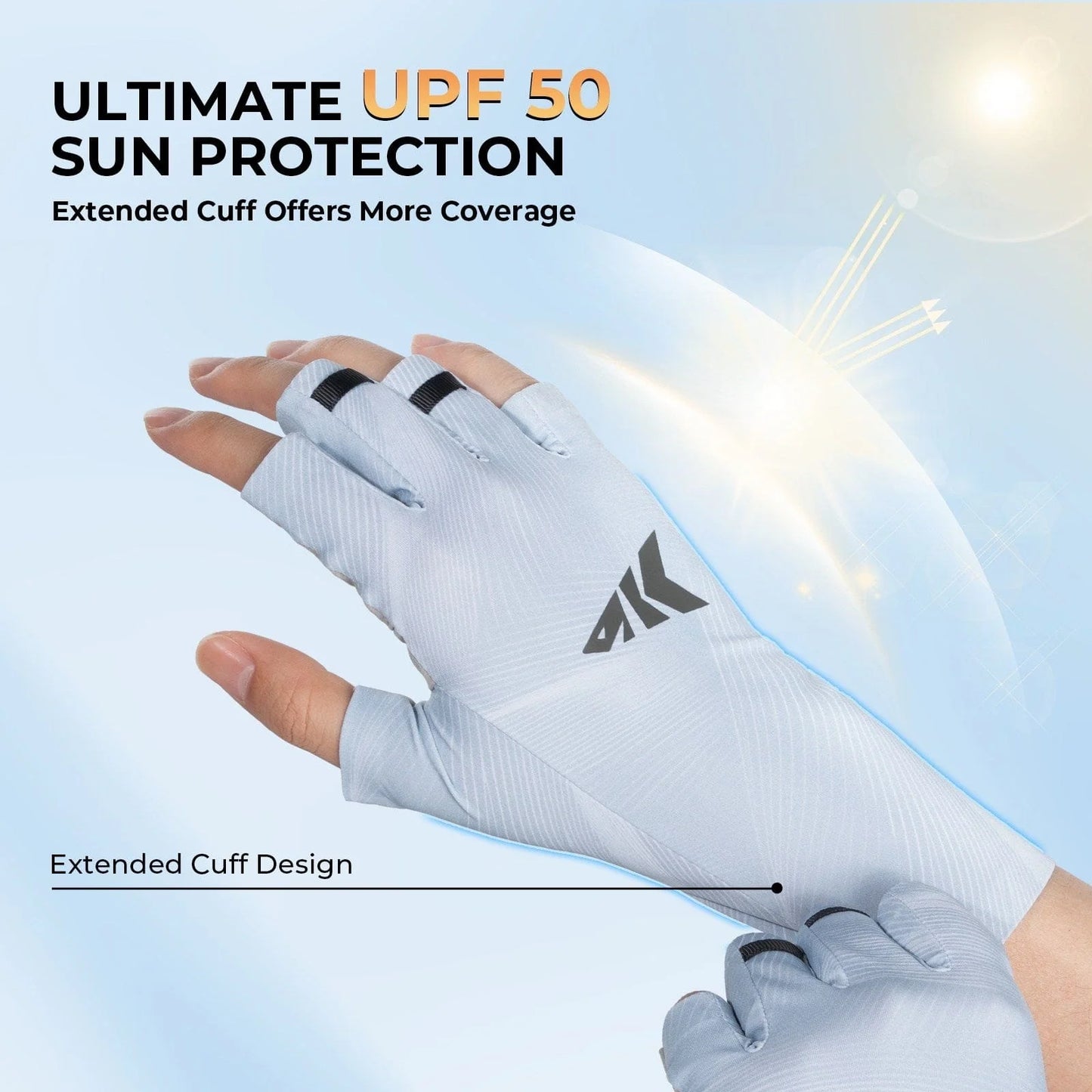 KastKing Ultimate Angler Fingerless SPF Sun Gloves