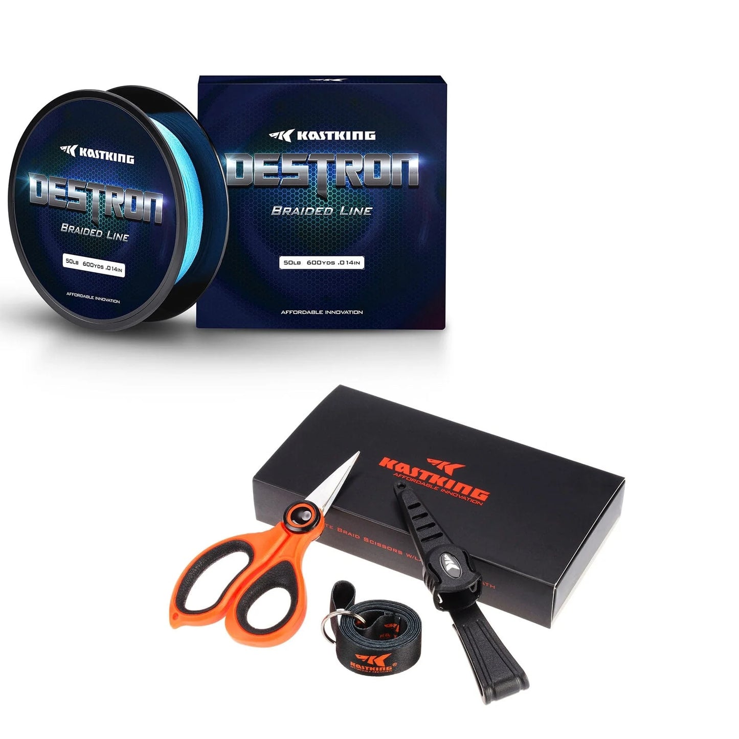 KastKing Destron Braided Fishing Line 150 yards and Fishing Line Scissors Combo