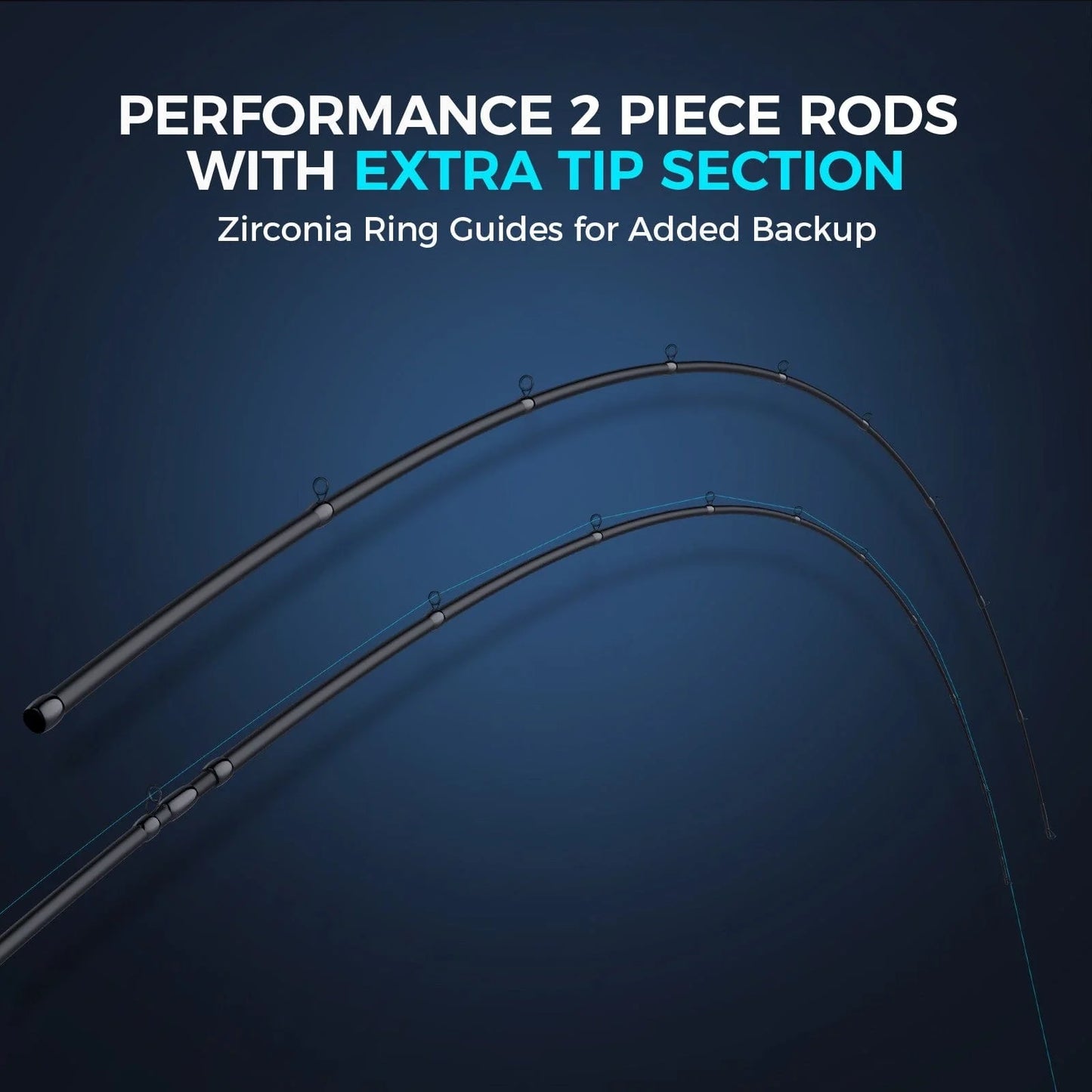 KastKing Verus Performance Casting Fishing Rod with Extra Tip