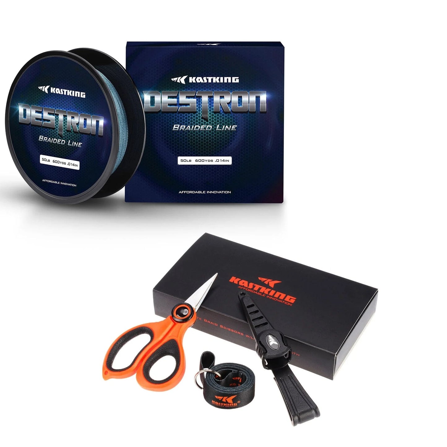 KastKing Destron Braided Fishing Line 150 yards and Fishing Line Scissors Combo