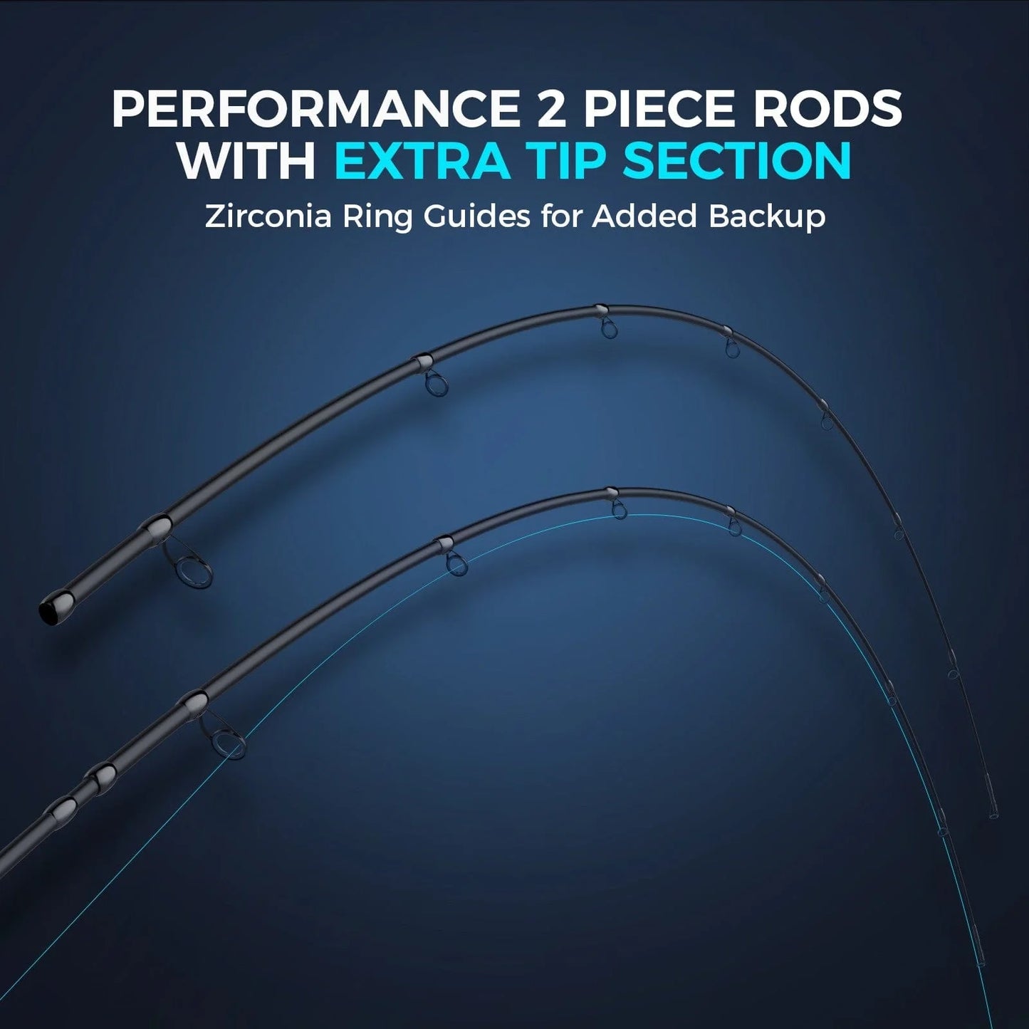 KastKing Verus Performance Spinning Fishing Rod with Extra Tip