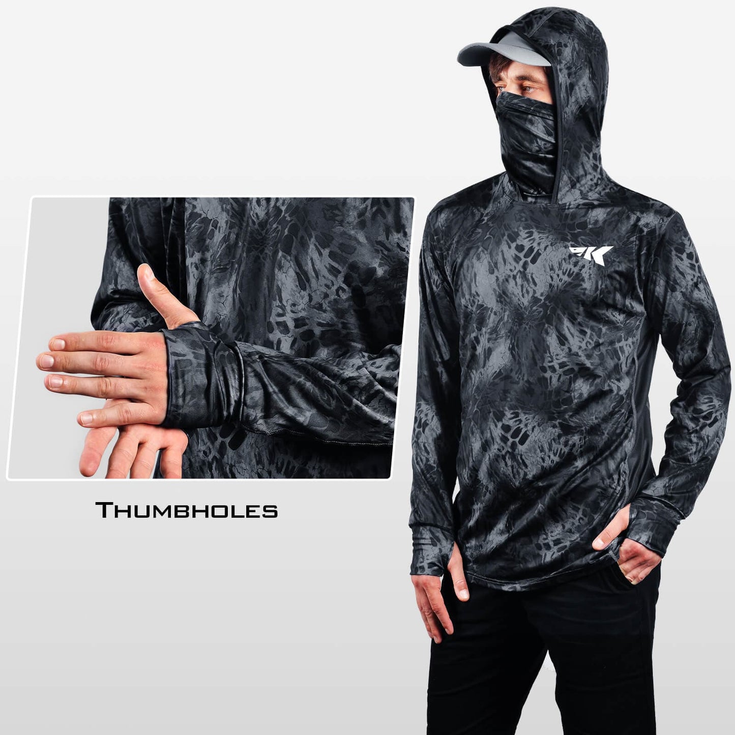 KastKing Men's Long Sleeve Fishing Shirt (With Neck Gaiter)