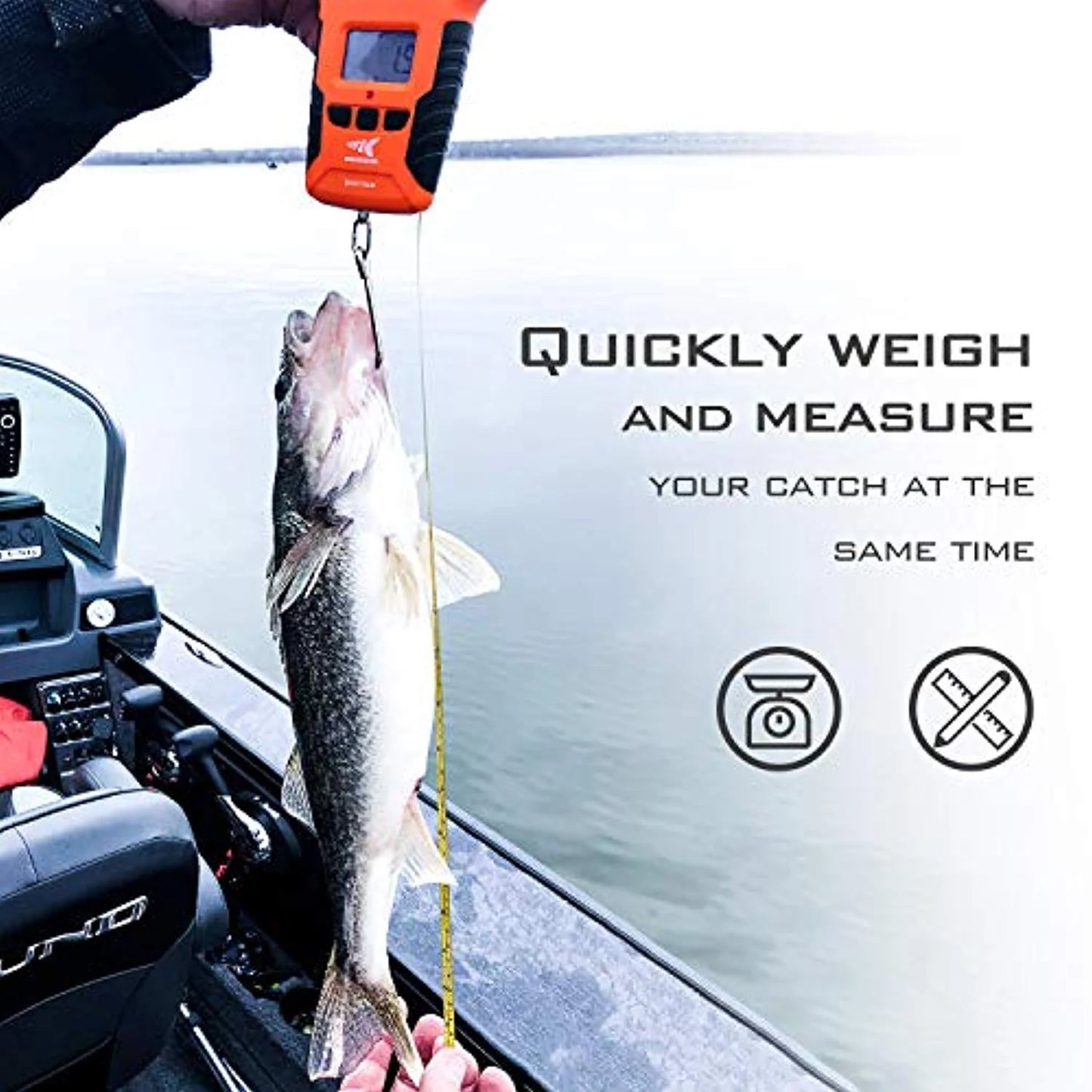KastKing Water Resistant Digital Fishing Scale with Ruler