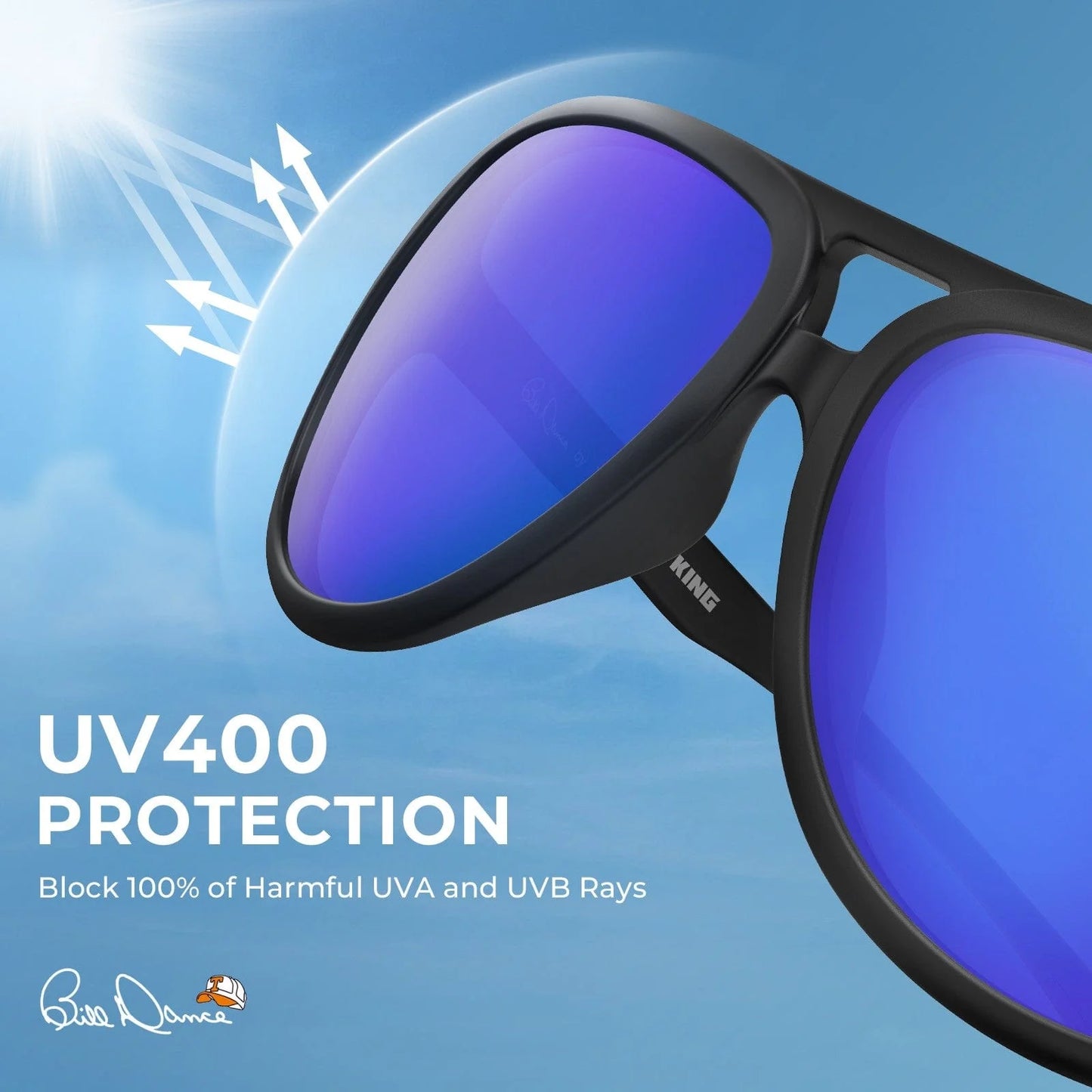 KastKing Bill Dance Mulberry Creek 3 Shades of Fishing Sunglasses Kit