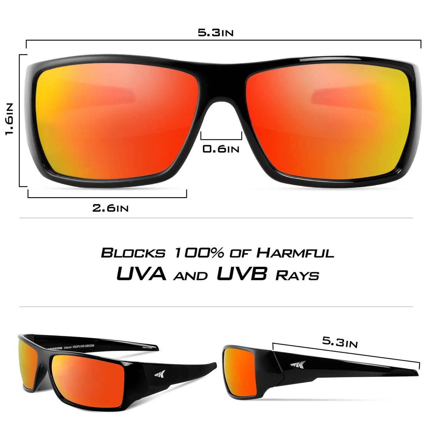 KastKing Iditarod Polarized Sport Sunglasses for Men and Women