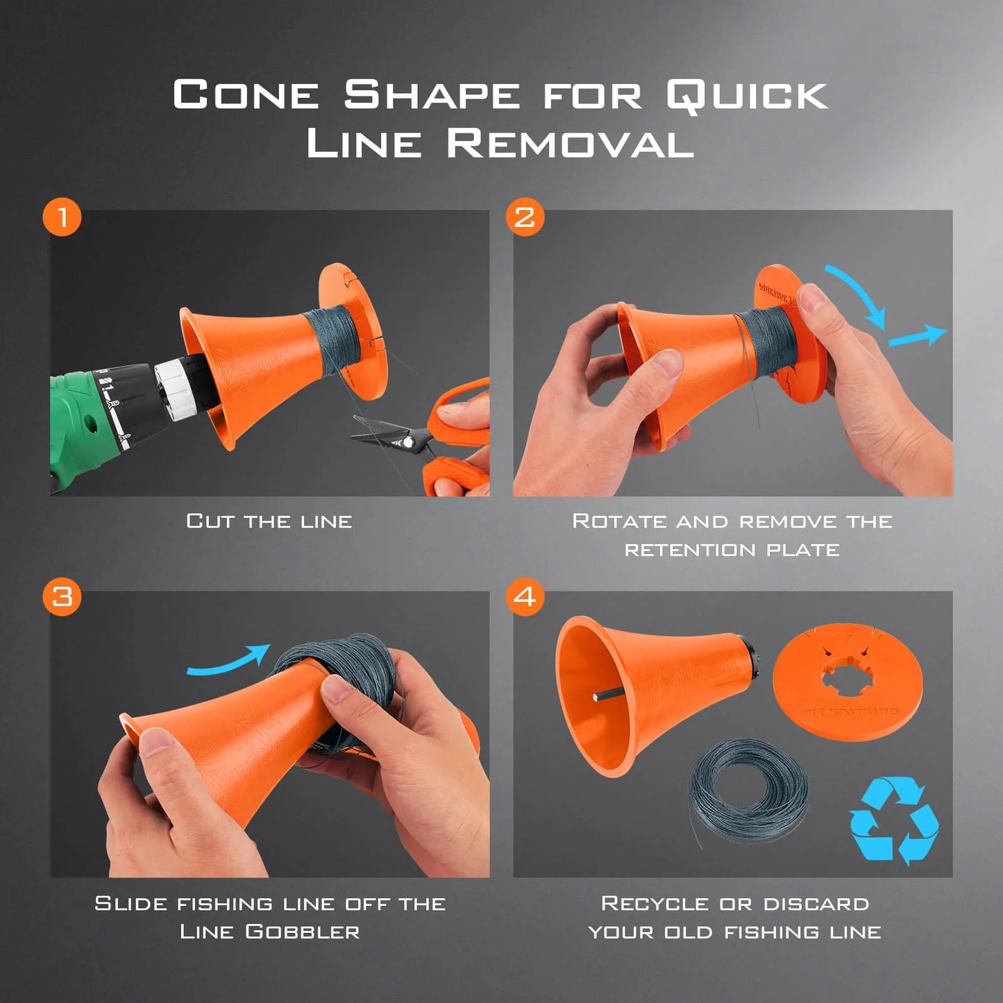 KastKing Line stripper for Cordless Drill