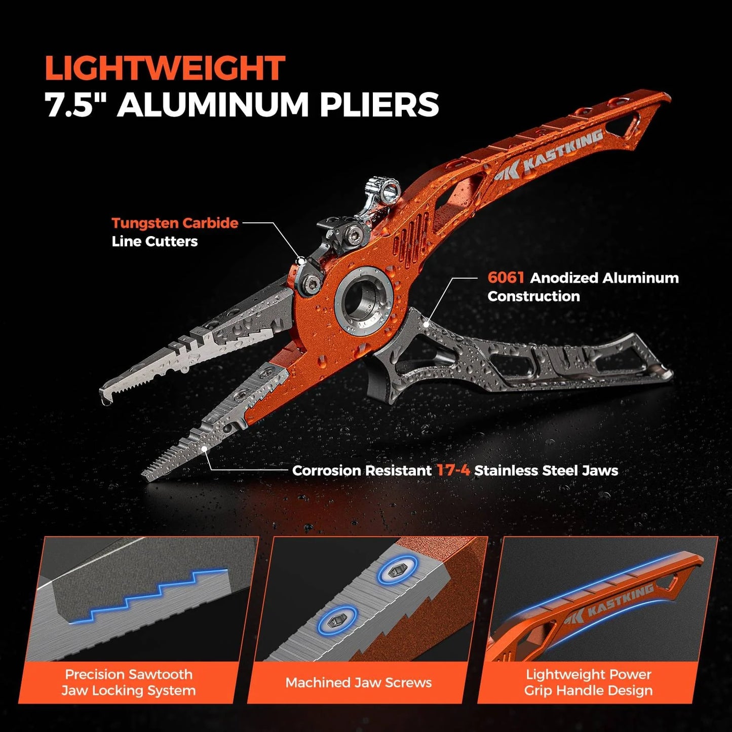 KastKing AlumaStream Aluminum Fishing Pliers or Combo