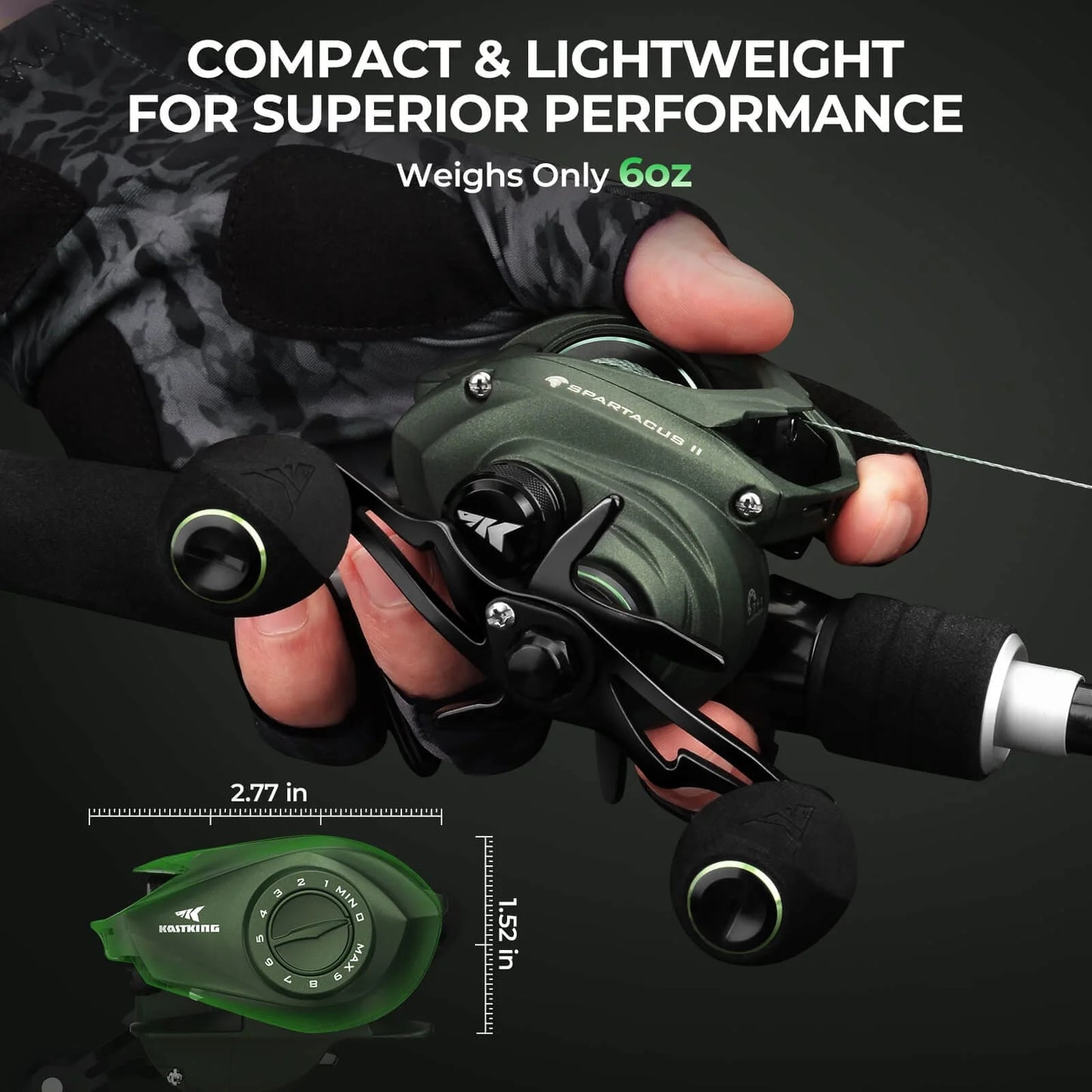 KastKing Spartacus II Twin-Tip Baitcaster Rod and Reel Combo