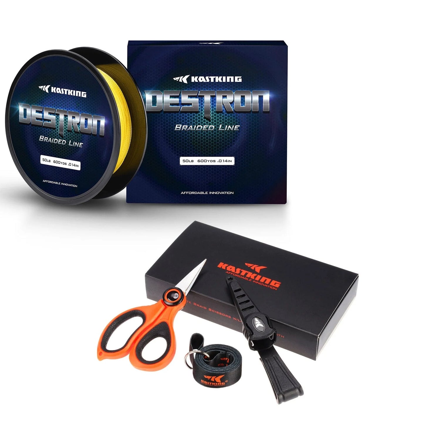 KastKing Destron Braided Fishing Line 150 yards and Fishing Line Scissors Combo
