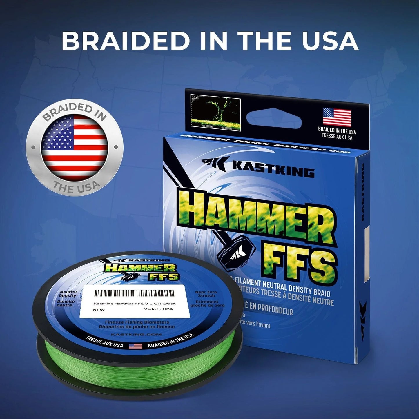 KastKing Hammer FFS Finesse Neutral Density Braided Fishing Line